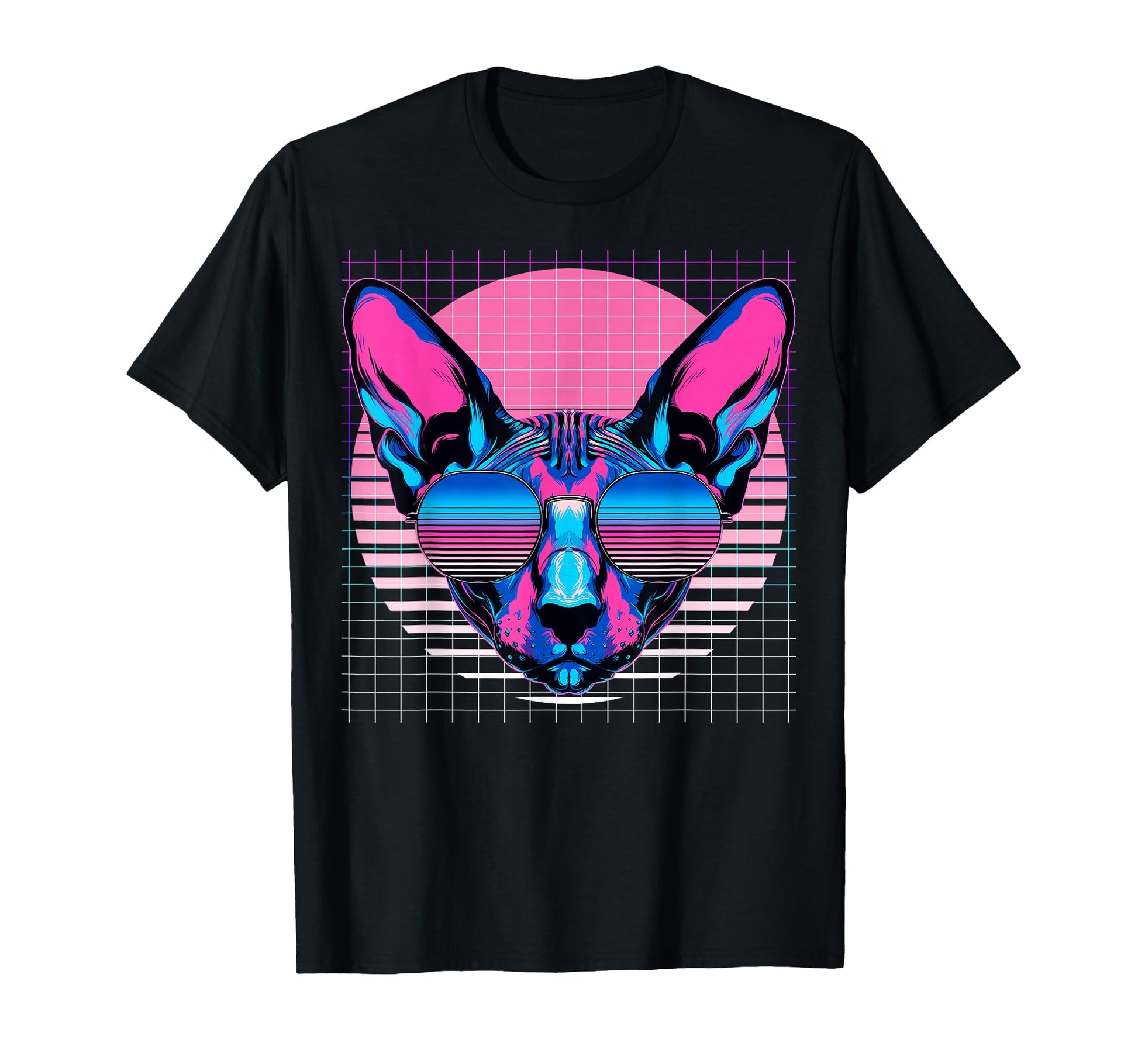 Oriental Shorthair Sunglasses Cat T-Shirt - Minimalist Print Men Women - T-Shirt, Sweatshirt, Hoodie