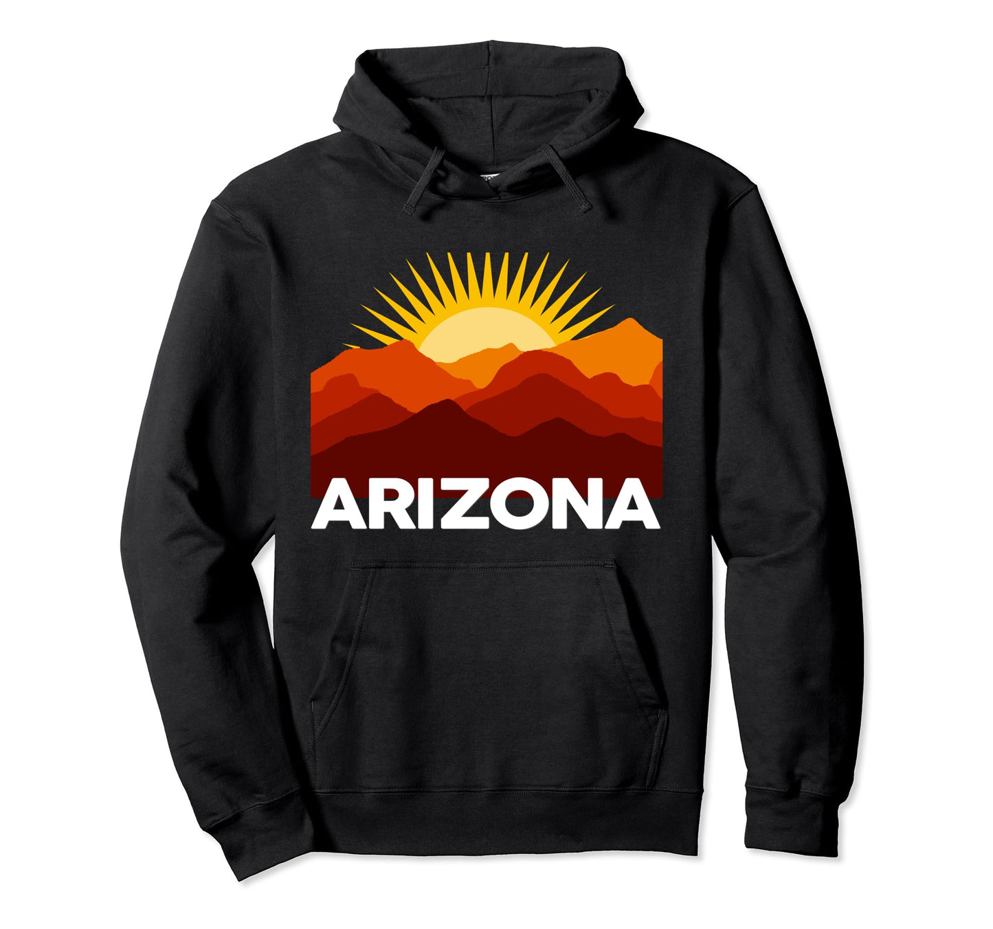 Arizona Mountain Sunset Southwest Hoodie - Novelty Apparel for Adults - T-Shirt, Sweatshirt, Hoodie