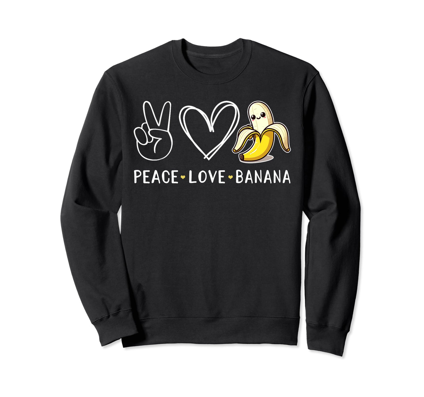 Funny Love Bananas Banana Gifts Sweatshirt - Minimalist Print for Adults - T-Shirt, Sweatshirt, Hoodie