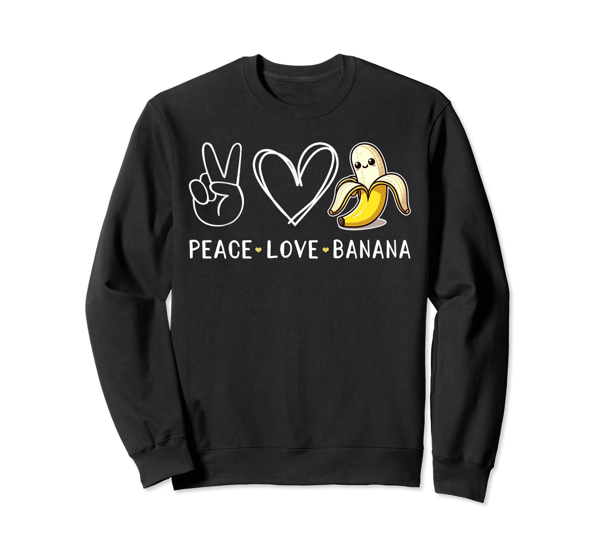 Funny Love Bananas Banana Gifts Sweatshirt - Minimalist Print for Adults - T-Shirt, Sweatshirt, Hoodie