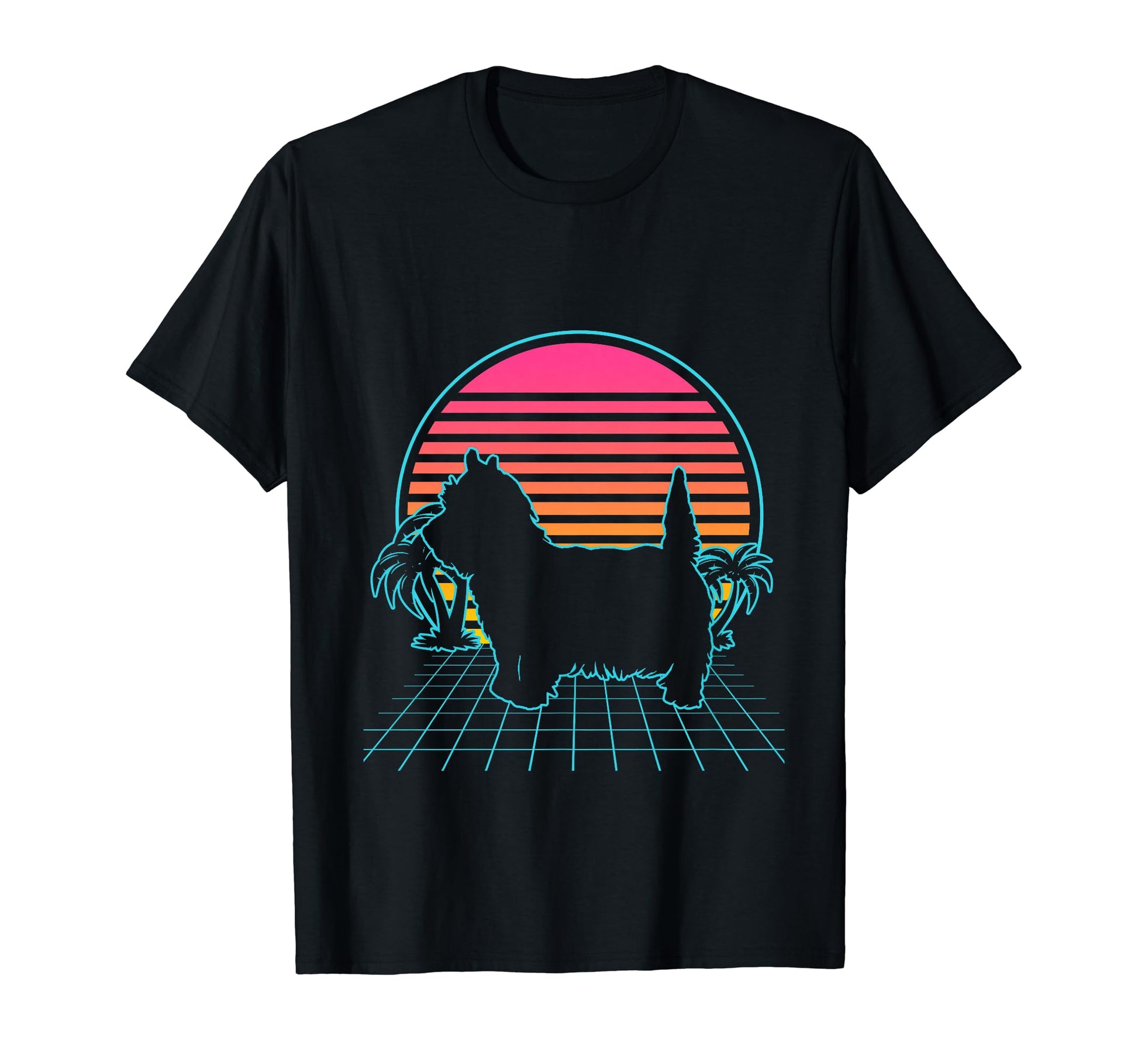 Westie 70S 80S Vaporwave Aesthetic Dog T-Shirt - Trendy Graphic for Adults - T-Shirt, Sweatshirt, Hoodie