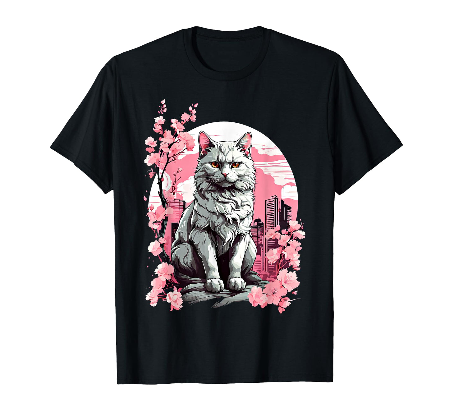 Anime Cat Japanese Vaporwave Aesthetic T-Shirt - Trendy Graphic Unisex - T-Shirt, Sweatshirt, Hoodie