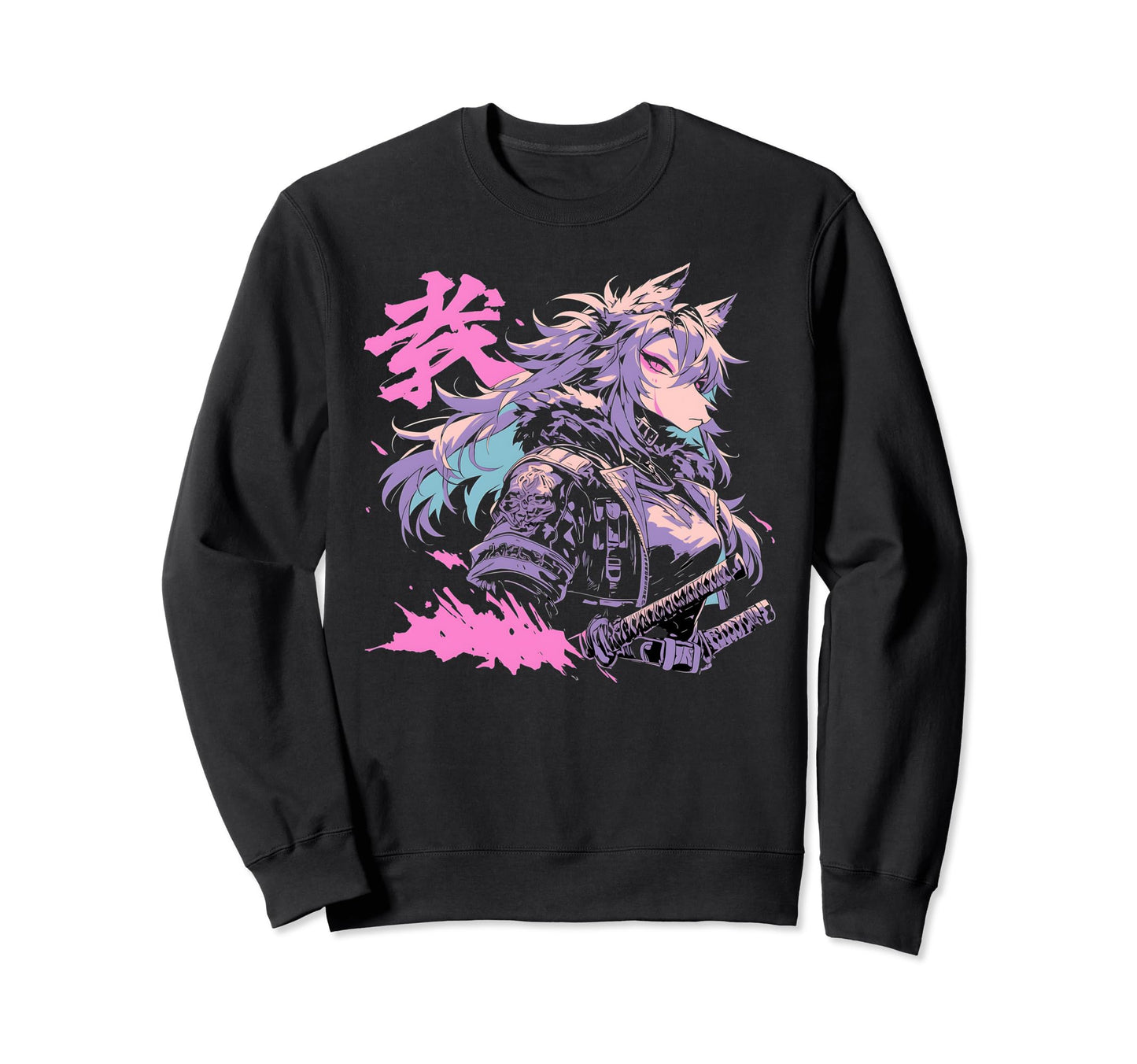 Goth Grunge Demon Anime Furry Sweatshirt - Casual Everyday Wear Unisex - T-Shirt, Sweatshirt, Hoodie