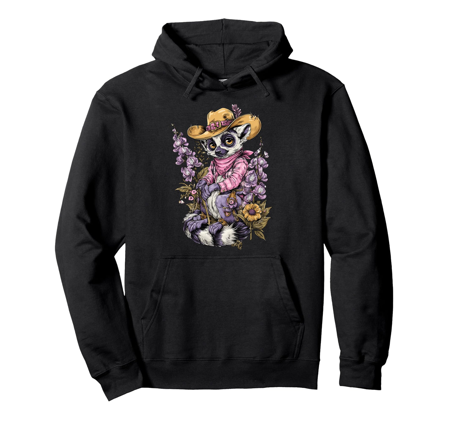 Lemur Cowboy Rodeo Cowgirl Western Hoodie - Novelty Apparel Men Women - T-Shirt, Sweatshirt, Hoodie
