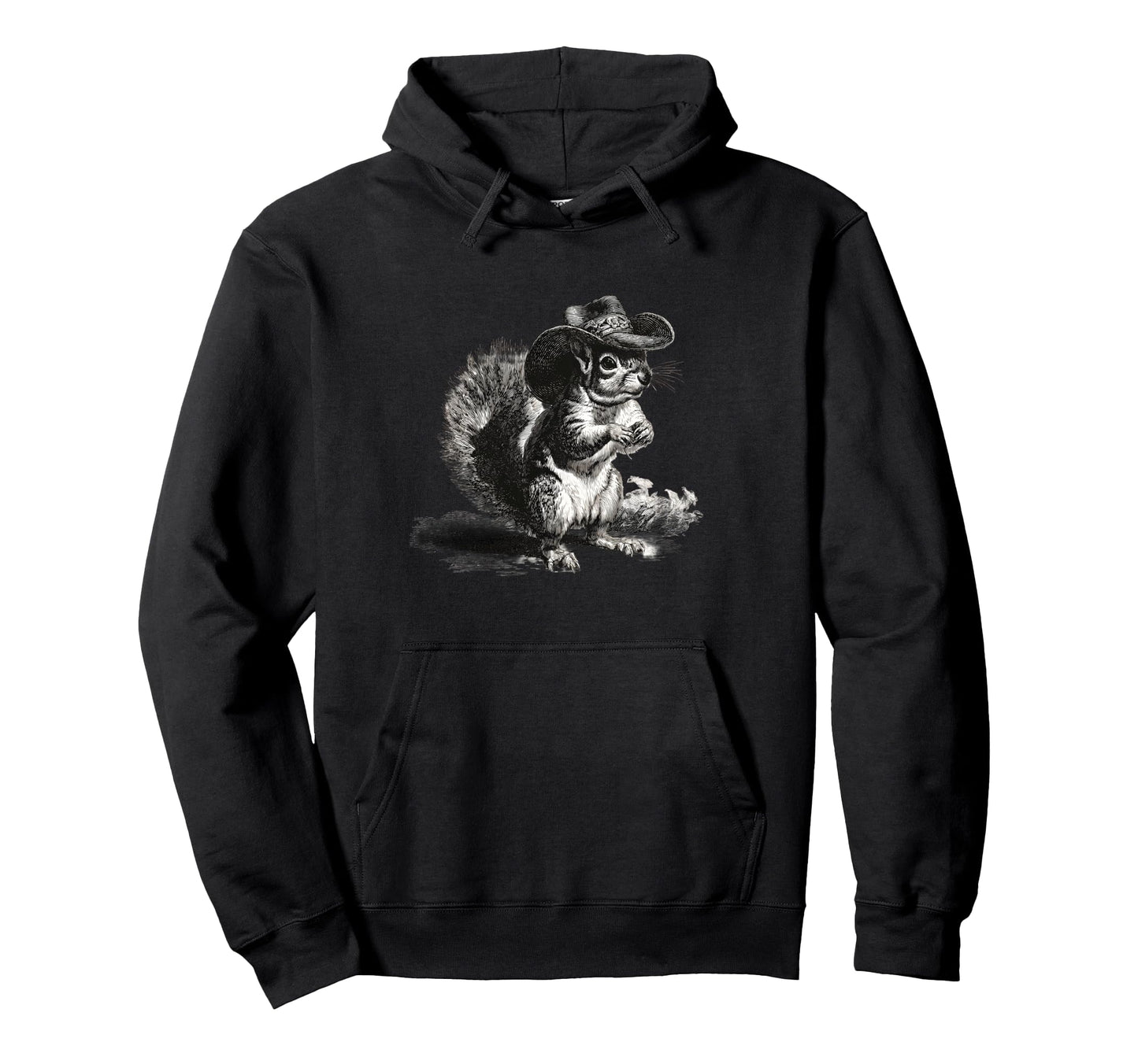 Squirrel Cowboy Rodeo Cowgirl Hoodie - Casual Everyday Wear Men Women - T-Shirt, Sweatshirt, Hoodie