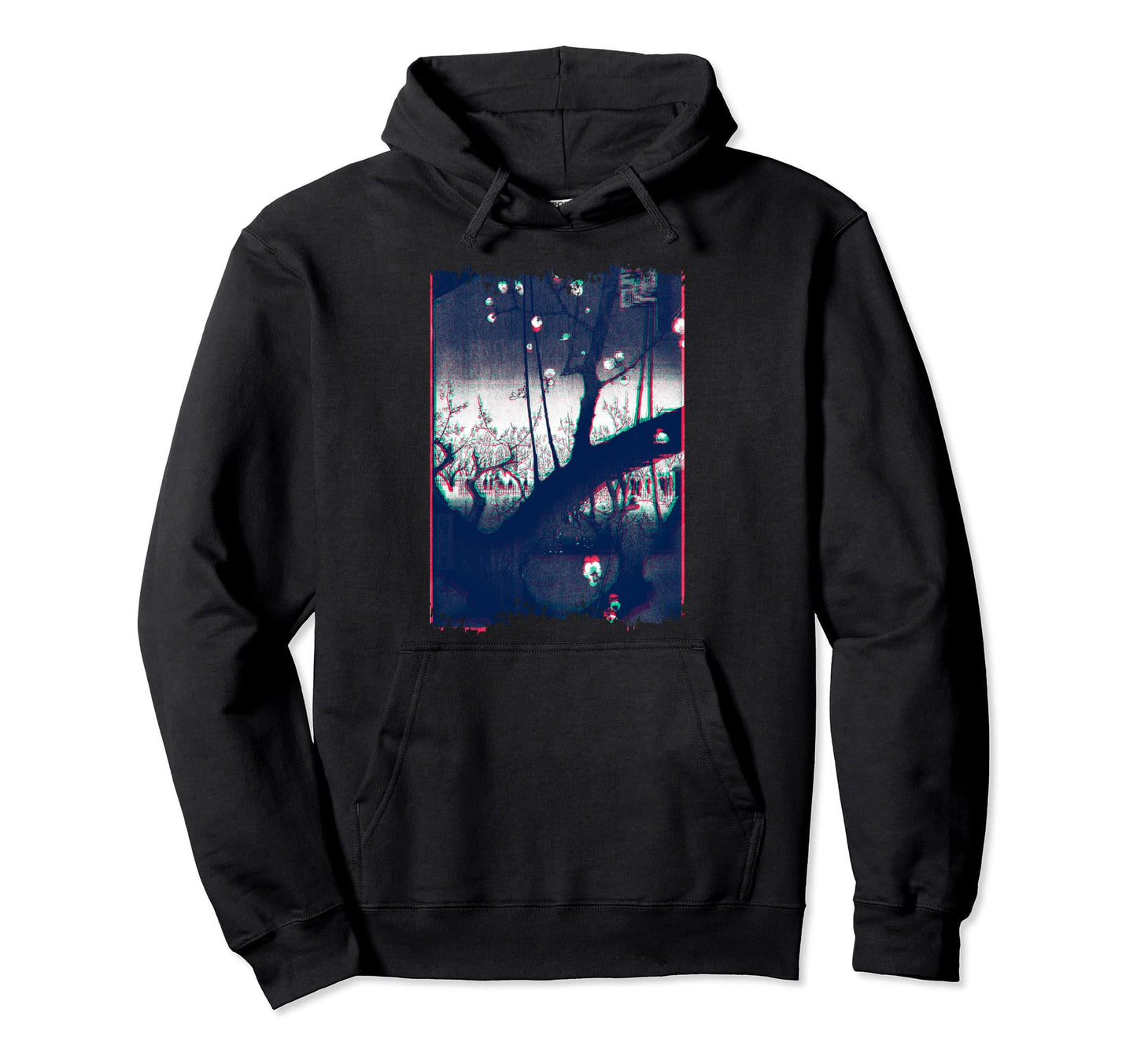 Japanese Woodblock Hiroshige Plum Garden Hoodie - Trendy Graphic Unisex - T-Shirt, Sweatshirt, Hoodie