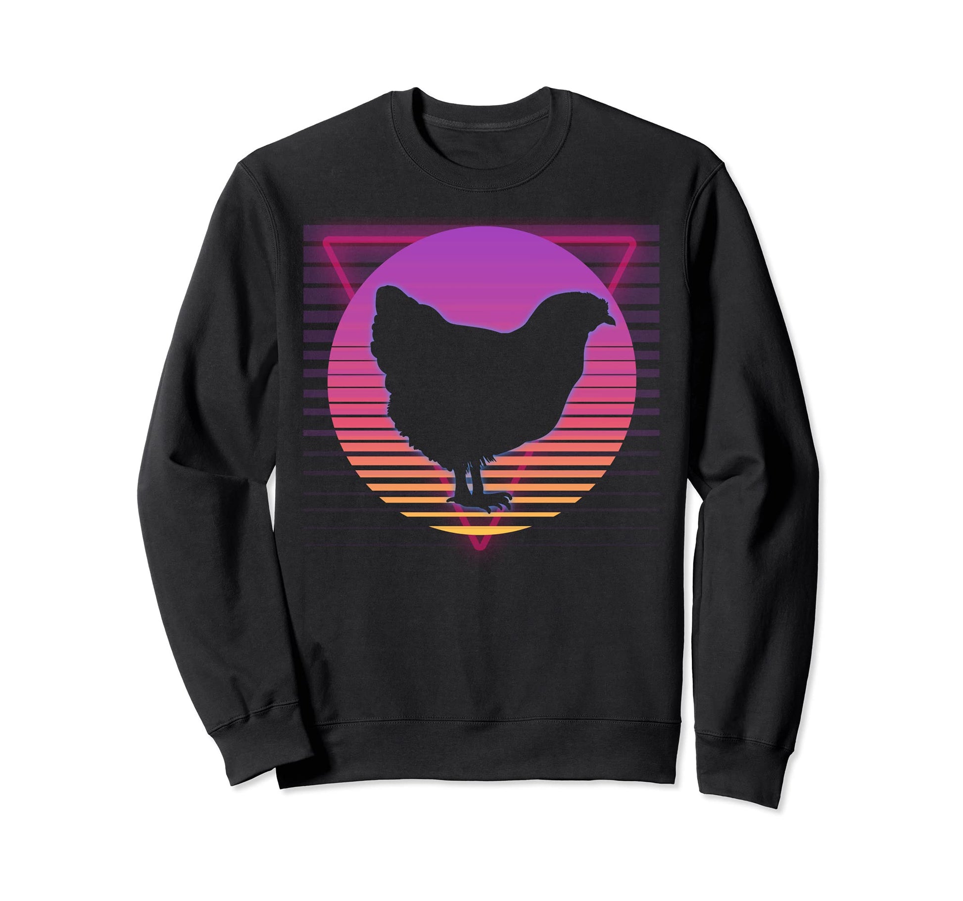 Chicken Hen Farm Bird Vaporwave 80S Sweatshirt - Graphic Print Men Women - T-Shirt, Sweatshirt, Hoodie