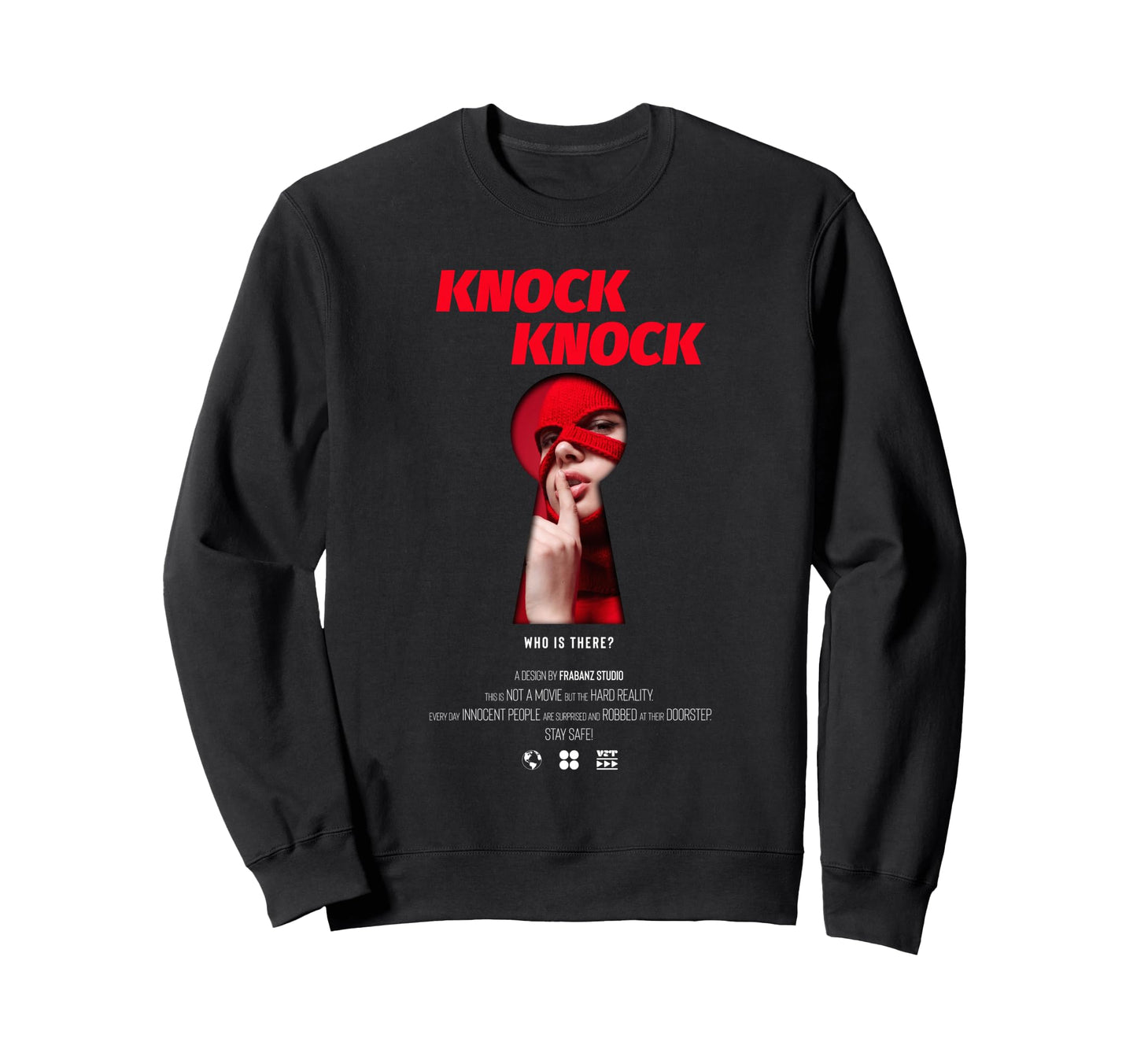 Knock Knock Sad Aesthetic Edgy Sweatshirt - Aesthetic Graphic Unisex - T-Shirt, Sweatshirt, Hoodie