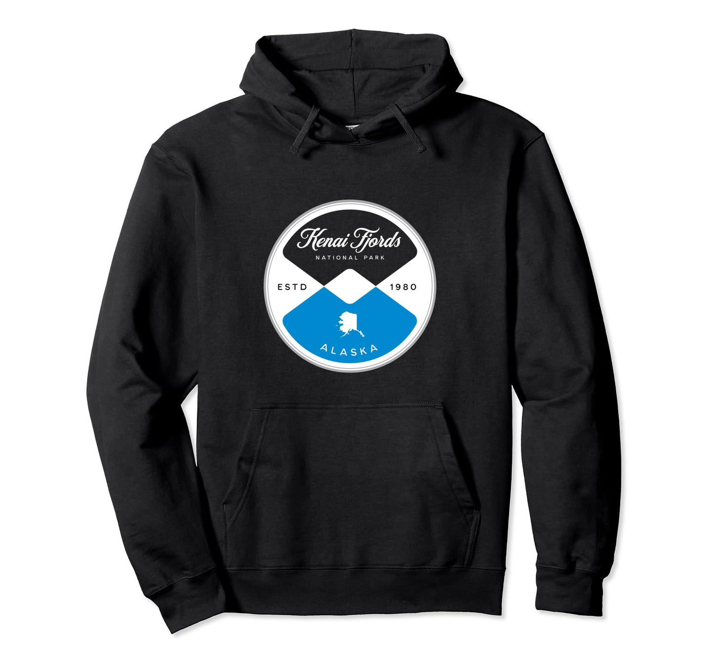 Kenai Fjords National Park Alaska Circle Hoodie - Unique Graphic Men Women - T-Shirt, Sweatshirt, Hoodie