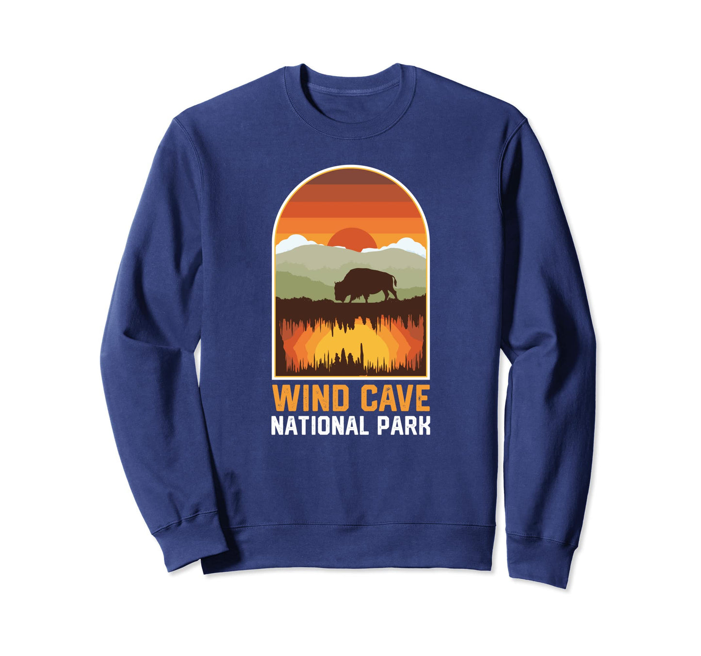 Wind Cave National Park Sunset Sweatshirt - Trendy Graphic for Adults - T-Shirt, Sweatshirt, Hoodie