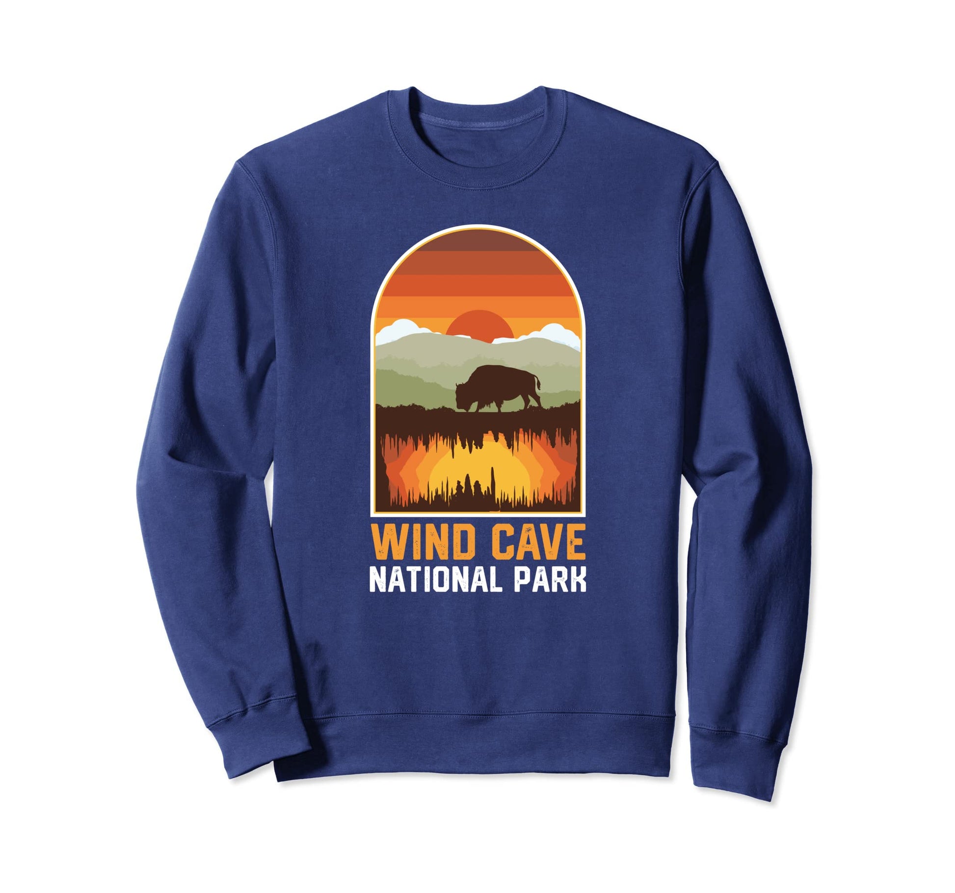 Wind Cave National Park Sunset Sweatshirt - Trendy Graphic for Adults - T-Shirt, Sweatshirt, Hoodie