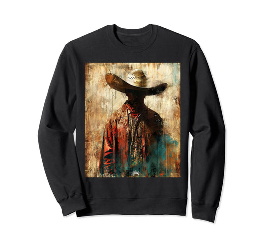 1950S Western Mexican Cowboy Sweatshirt - Graphic Print for Adults - T-Shirt, Sweatshirt, Hoodie