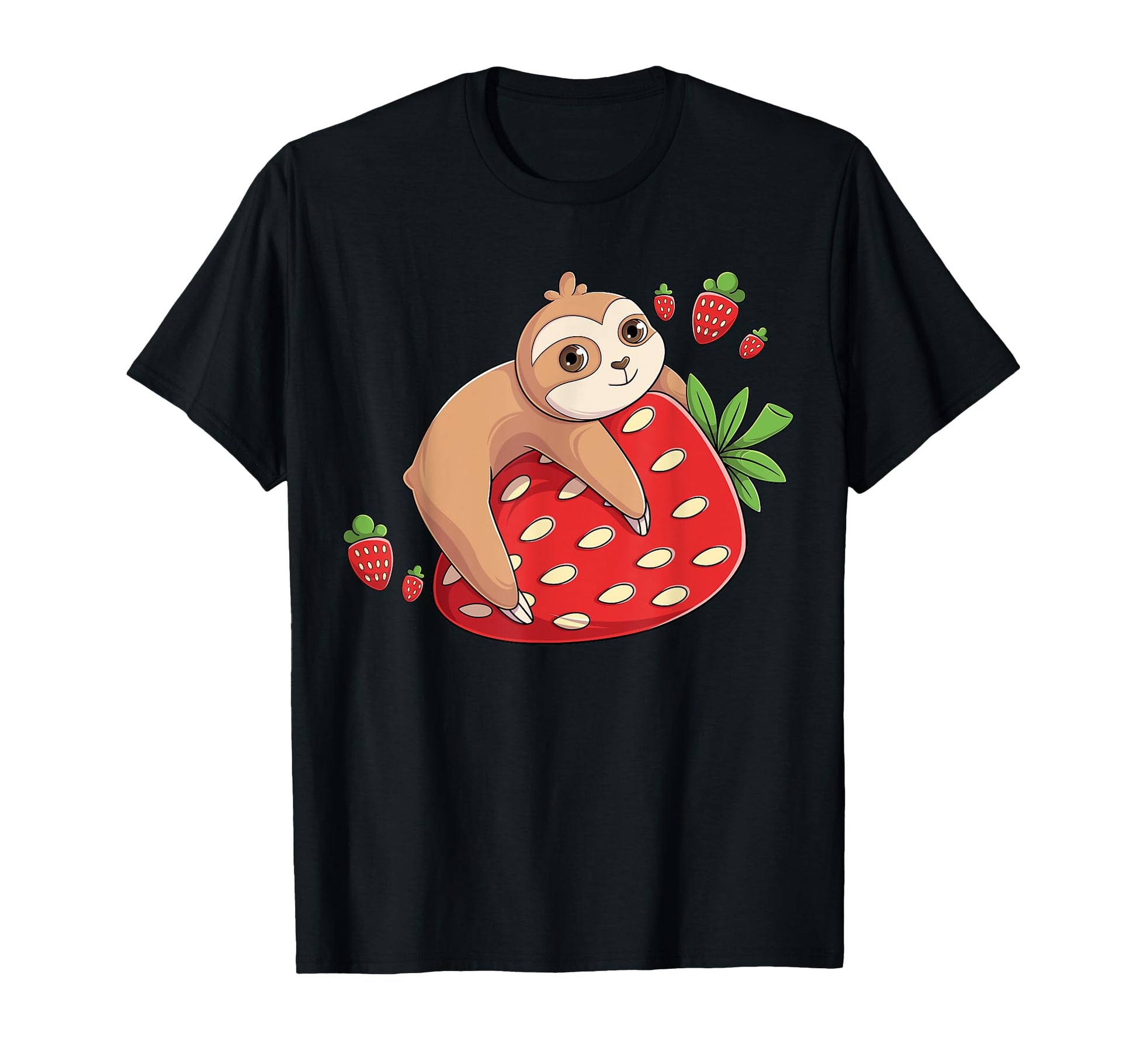 Strawberry Sloth Kawaii Aesthetic T-Shirt - Streetwear Style Men Women - T-Shirt, Sweatshirt, Hoodie