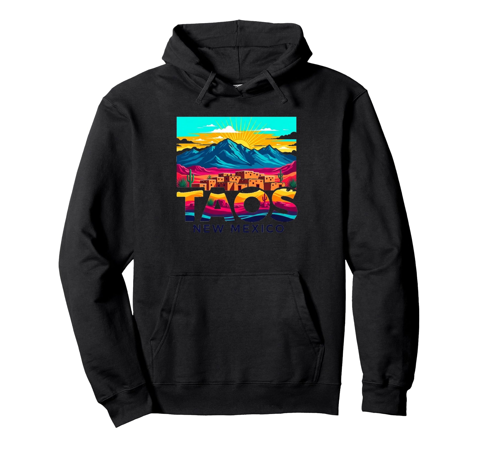 Taos New Mexico Southwest Desert Hoodie - Novelty Apparel Unisex - T-Shirt, Sweatshirt, Hoodie