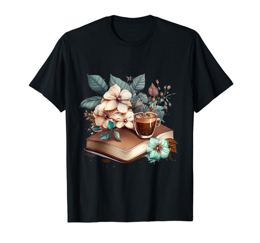 Books And Coffee Bookworm Leaves T-Shirt - Casual Everyday Wear Men Women - T-Shirt, Sweatshirt, Hoodie