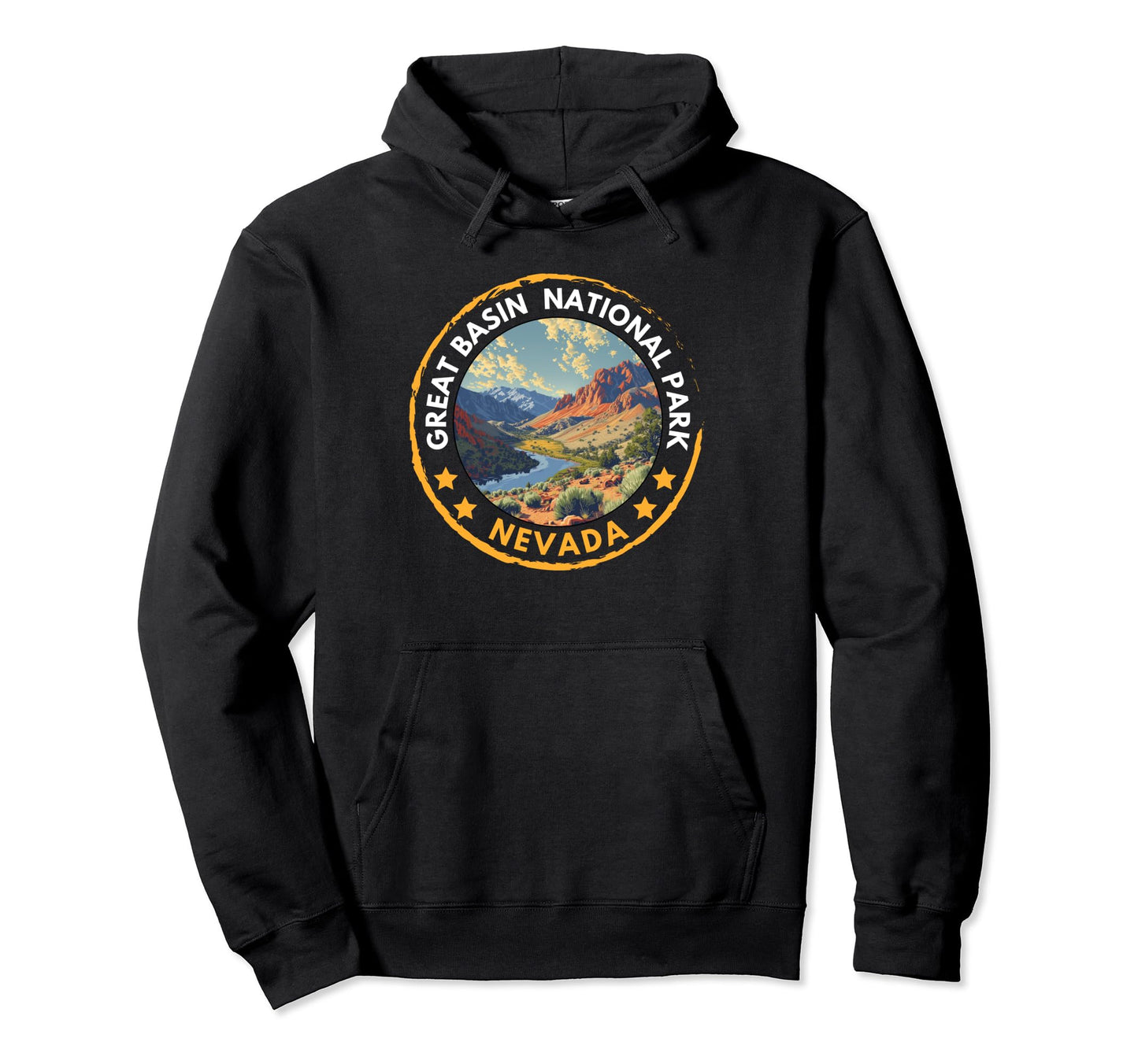 Great Basin National Park Hiking 80S Hoodie - Custom Art Print for Adults - T-Shirt, Sweatshirt, Hoodie
