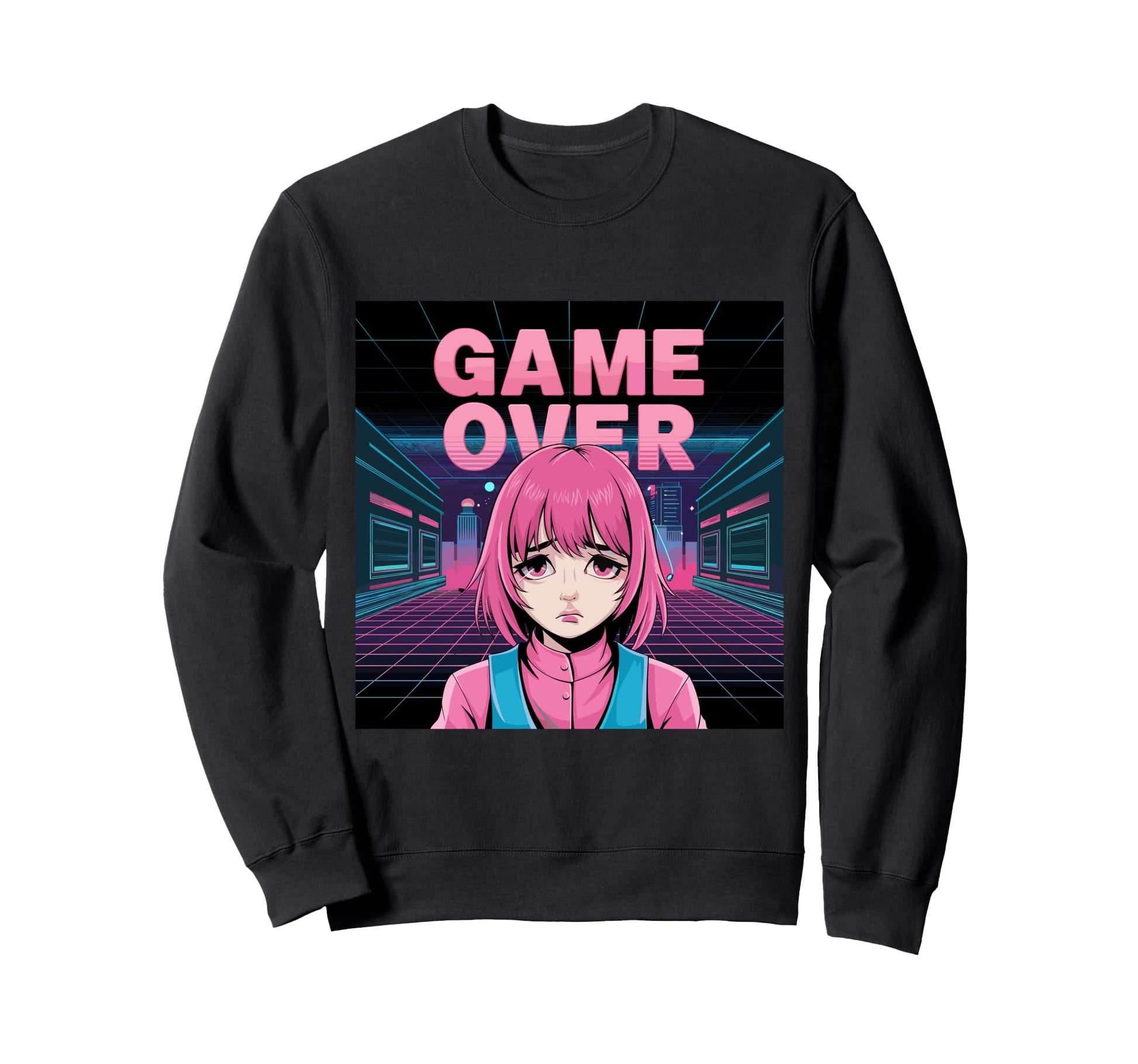 Japanese Anime Romance Cozy Sweatshirt - Minimalist Print for Adults - T-Shirt, Sweatshirt, Hoodie