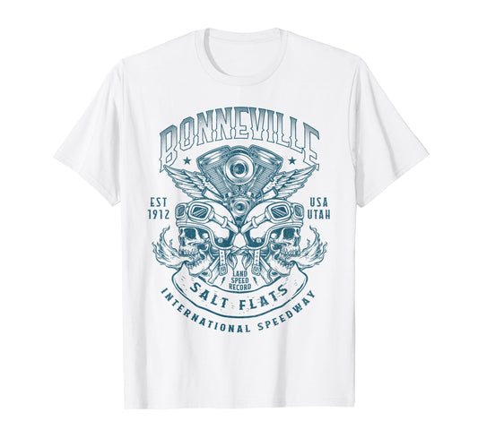 Bonneville Salt Flats Motorcycle T-Shirt - Streetwear Style for Adults - T-Shirt, Sweatshirt, Hoodie