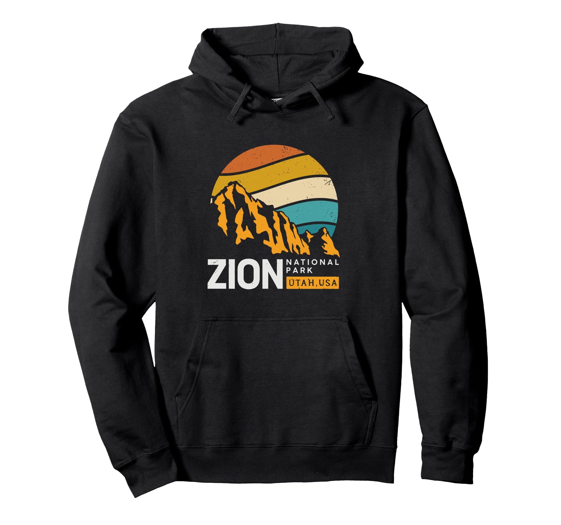 Mountain Sunset Zion National Park Hoodie - Fun Novelty Design Men Women - T-Shirt, Sweatshirt, Hoodie