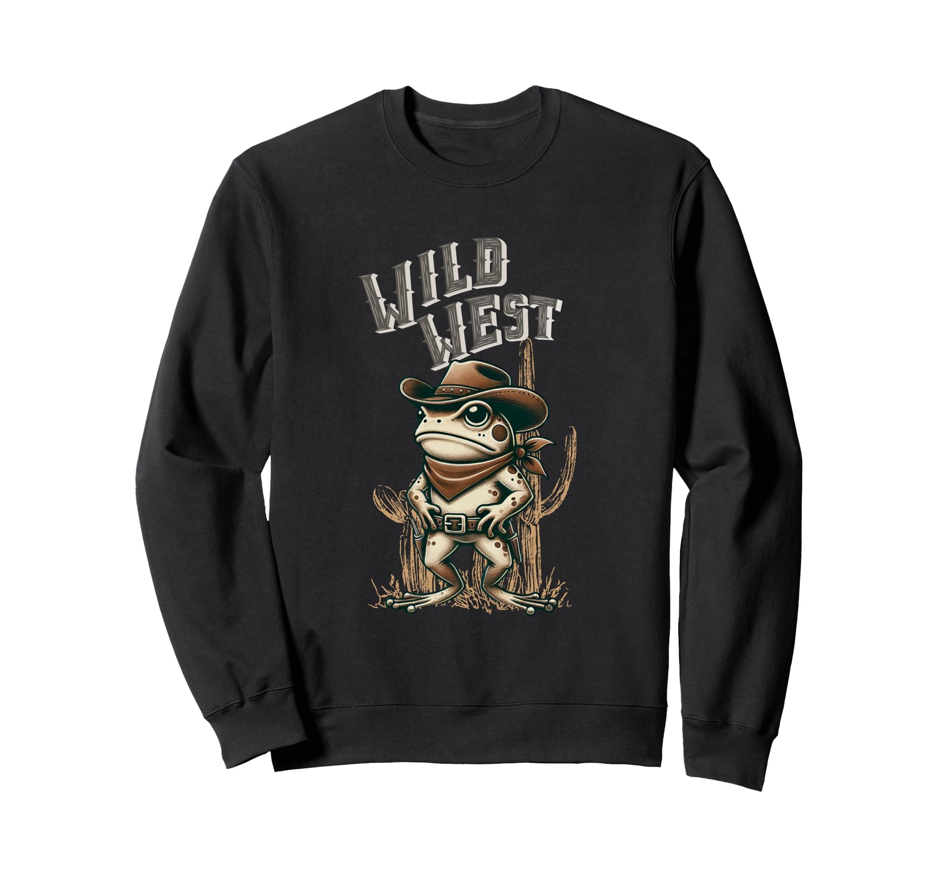 Cowboy Frog Western Frog Cowboy Frog Sweatshirt - Aesthetic Graphic Unisex - T-Shirt, Sweatshirt, Hoodie