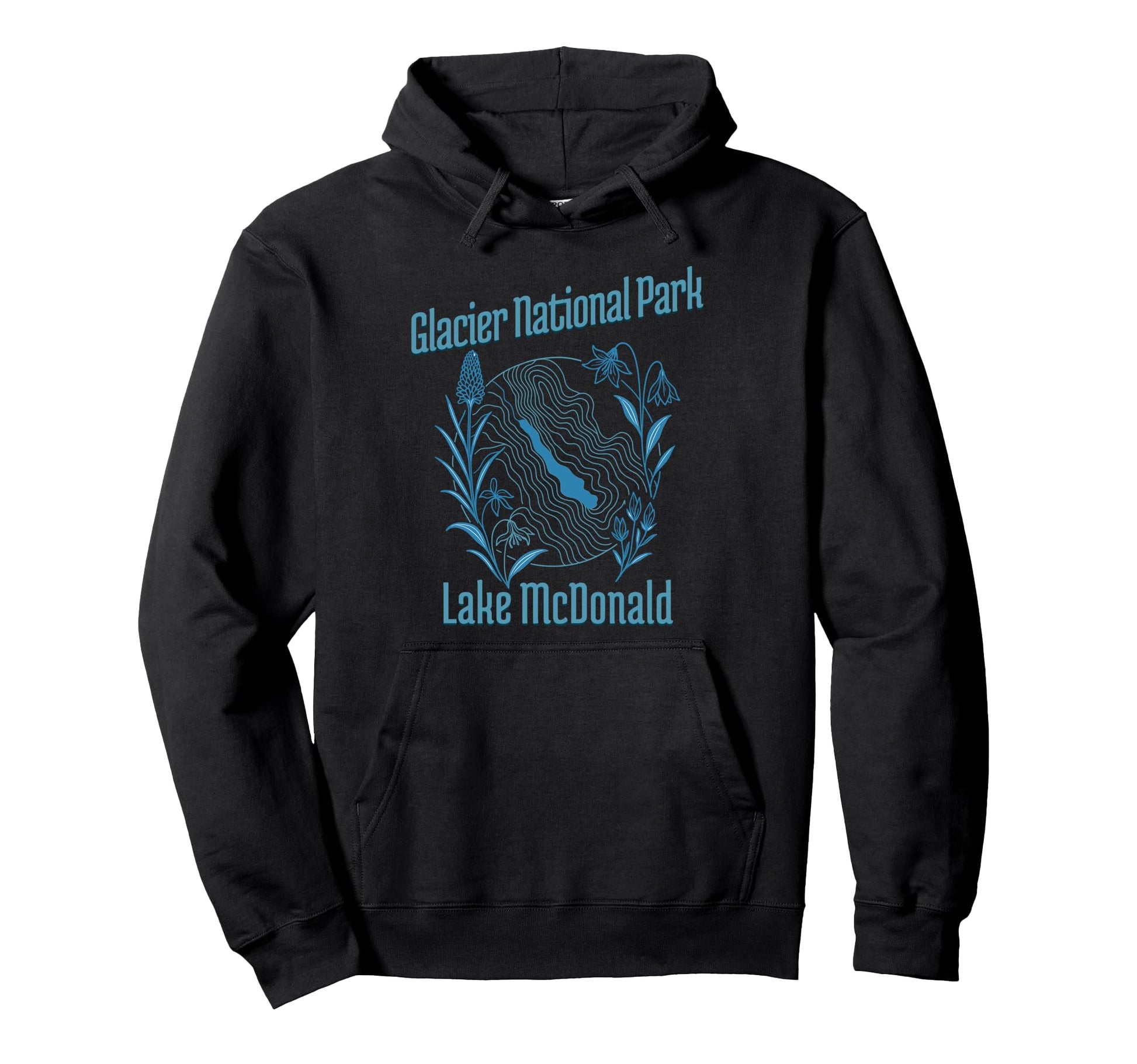 Glacier National Park Lake Mcdonald Hoodie - Custom Art Print Men Women - T-Shirt, Sweatshirt, Hoodie