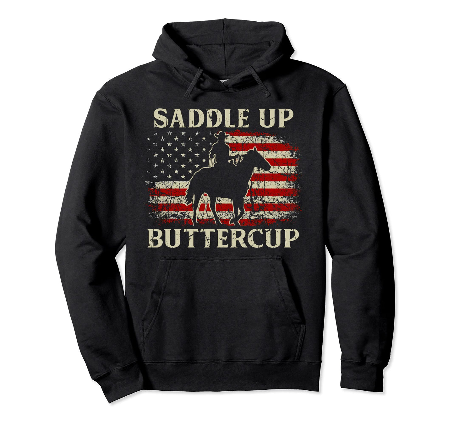 Western Life Country Usa Flag Saddle Hoodie - Custom Art Print Men Women - T-Shirt, Sweatshirt, Hoodie