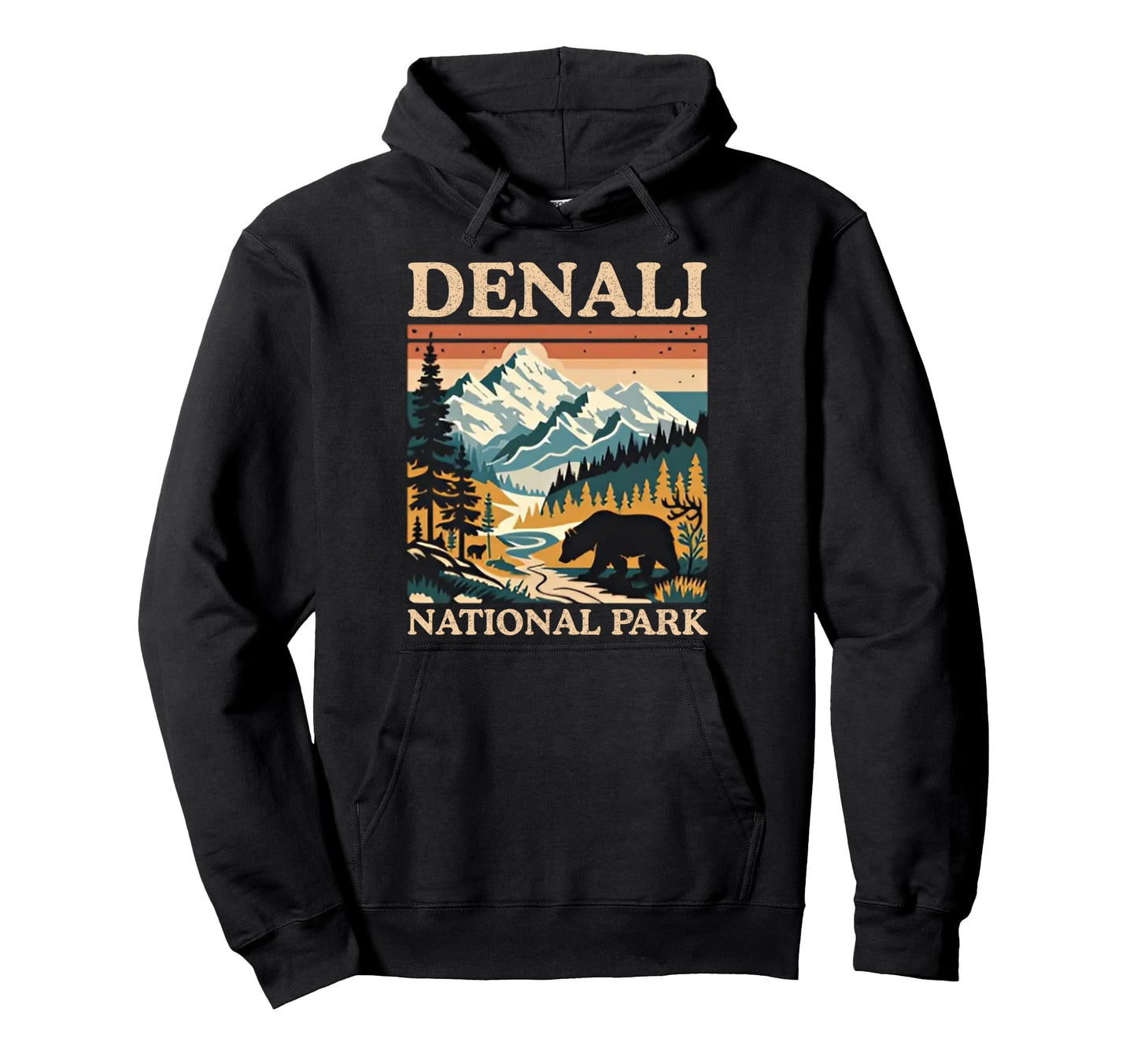 Mount Denali National Park Hoodie - Streetwear Style for Adults - T-Shirt, Sweatshirt, Hoodie