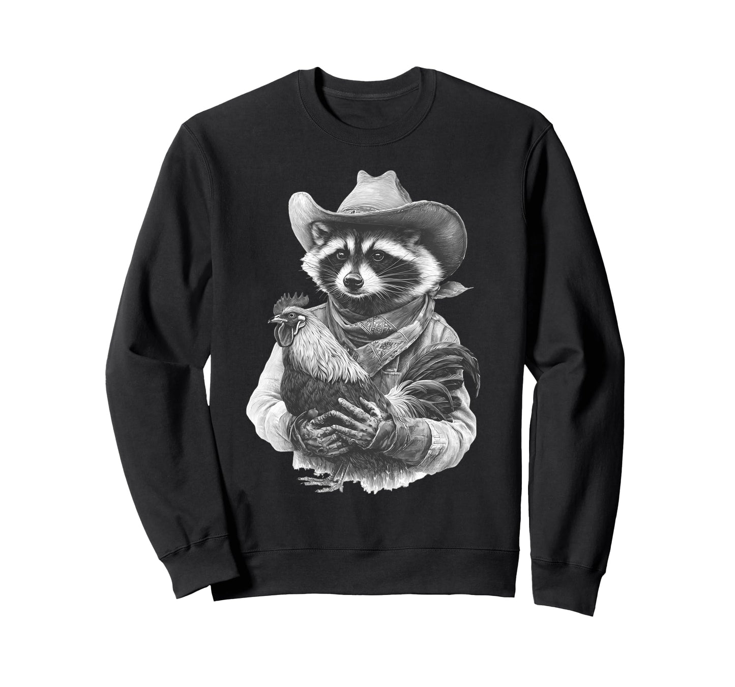 Raccoon Cowboy Rodeo Cowgirl Sweatshirt - Novelty Apparel Men Women - T-Shirt, Sweatshirt, Hoodie