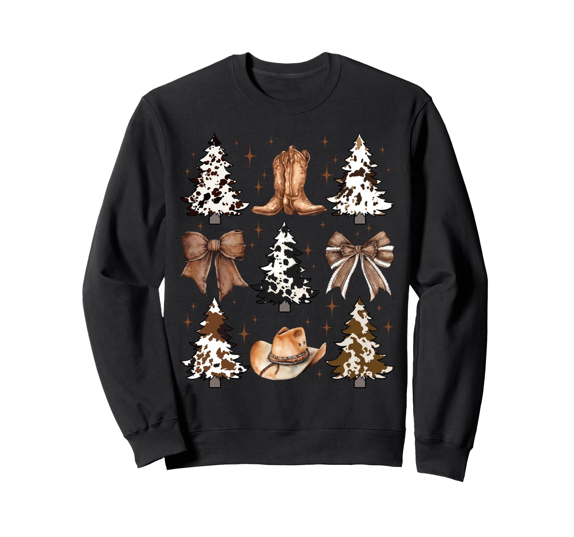 Coquette Bow Cowhide Tree Western Sweatshirt - Novelty Apparel for Adults - T-Shirt, Sweatshirt, Hoodie