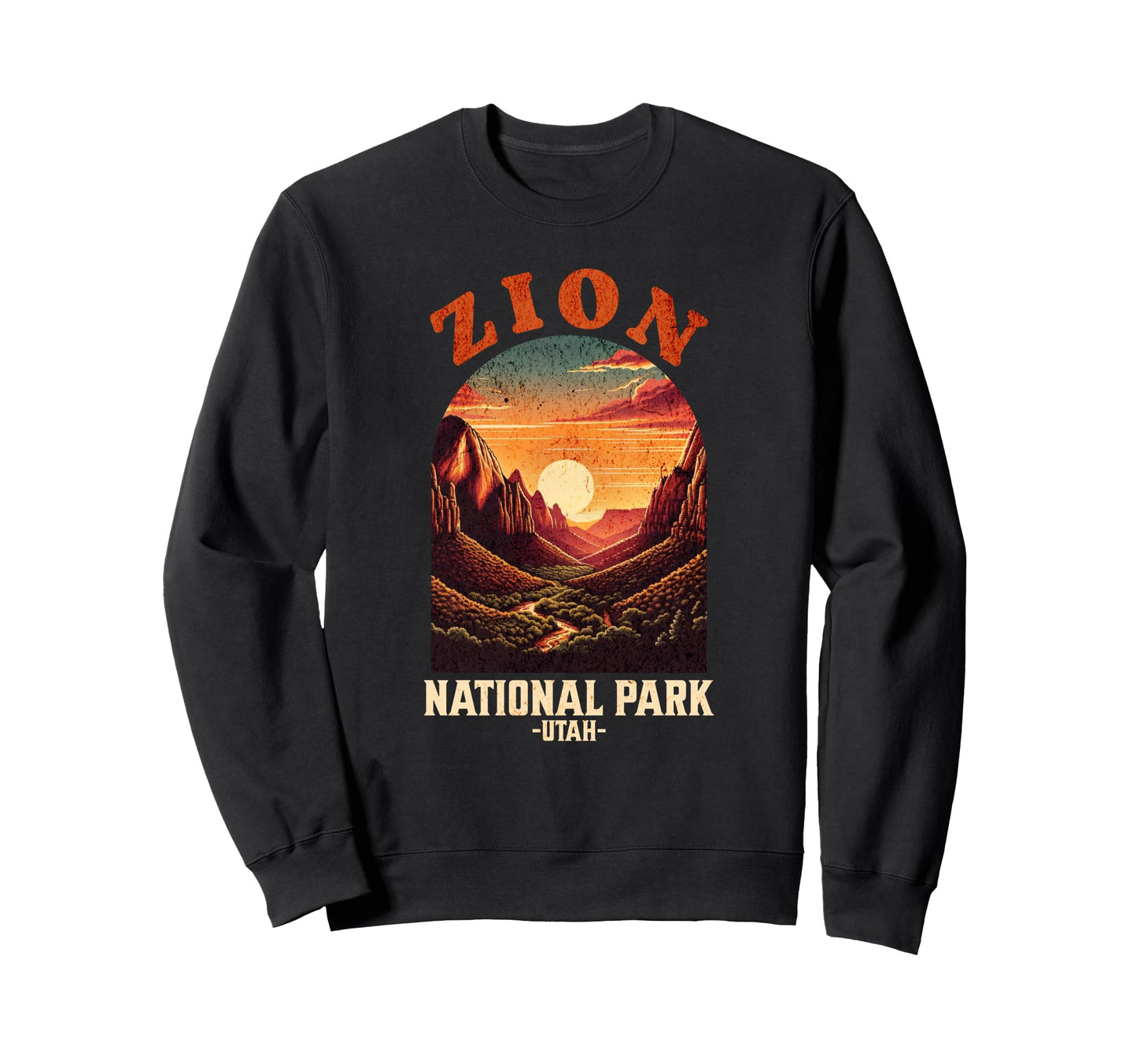 Zion National Park Utah Usa 1919 Sweatshirt - Custom Art Print for Adults - T-Shirt, Sweatshirt, Hoodie