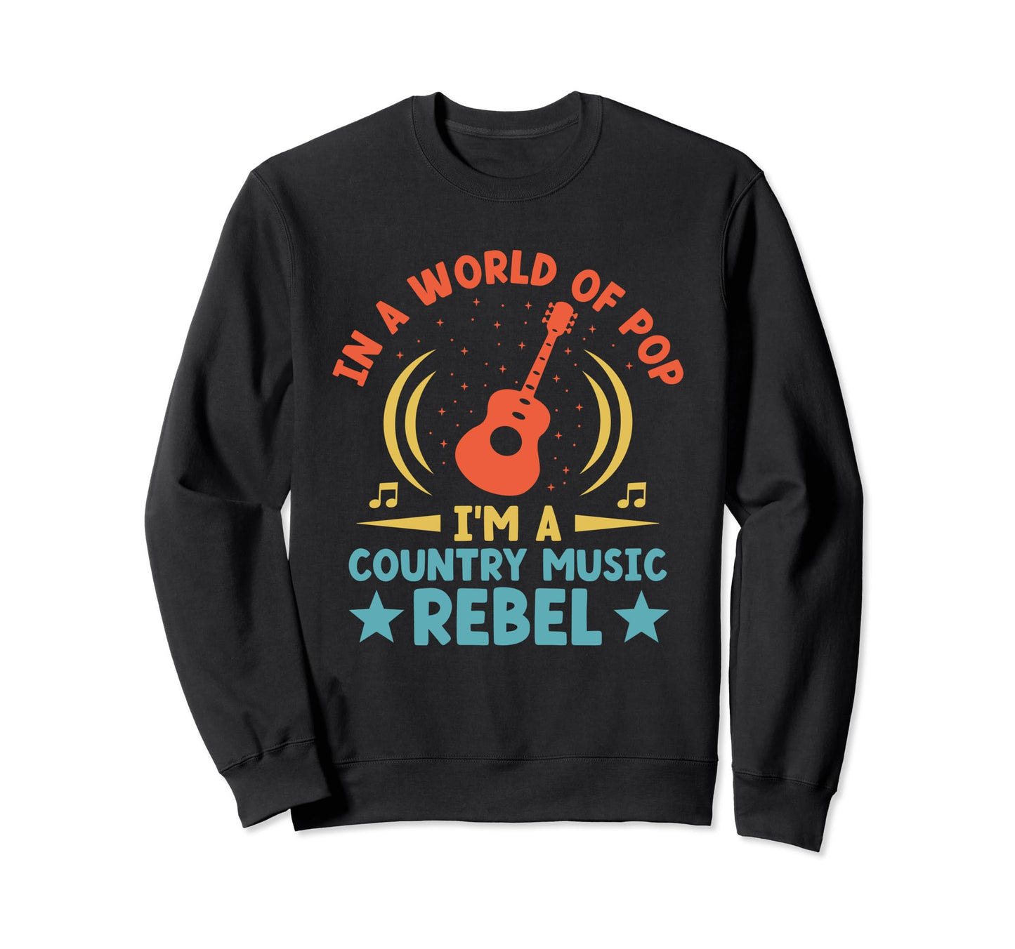 County Music Music Lover Western Sweatshirt - Minimalist Print for Adults - T-Shirt, Sweatshirt, Hoodie