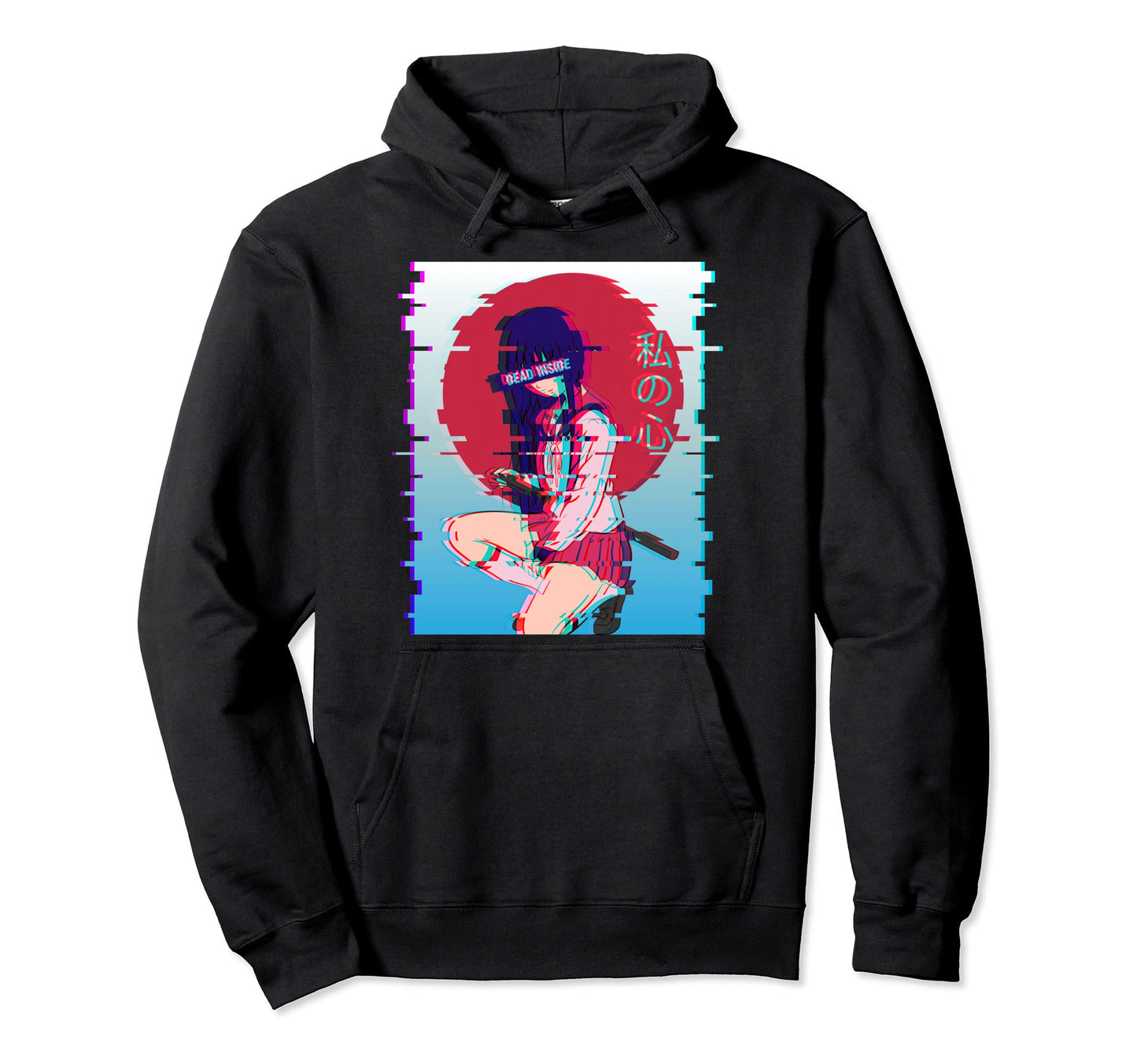 Japanese Anime School Dead Inside Hoodie - Aesthetic Graphic for Adults - T-Shirt, Sweatshirt, Hoodie