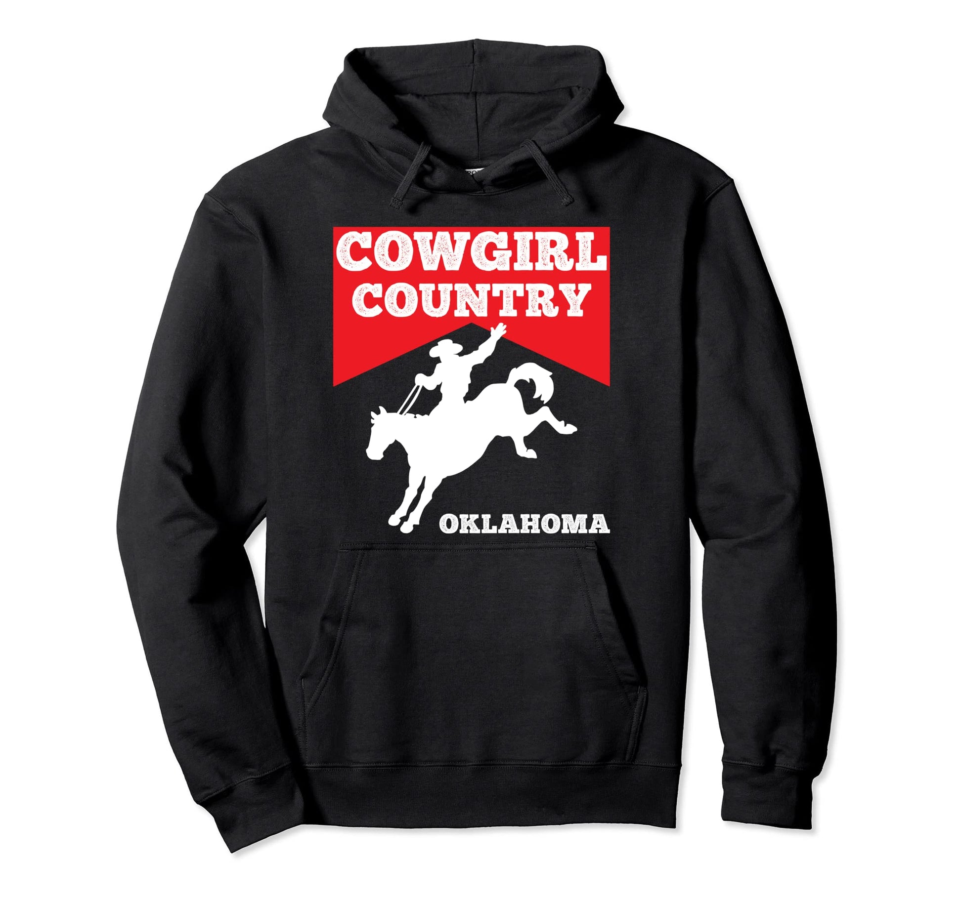 Womens Oklahoma Cowgirl Country Horse Hoodie - Trendy Graphic for Adults - T-Shirt, Sweatshirt, Hoodie