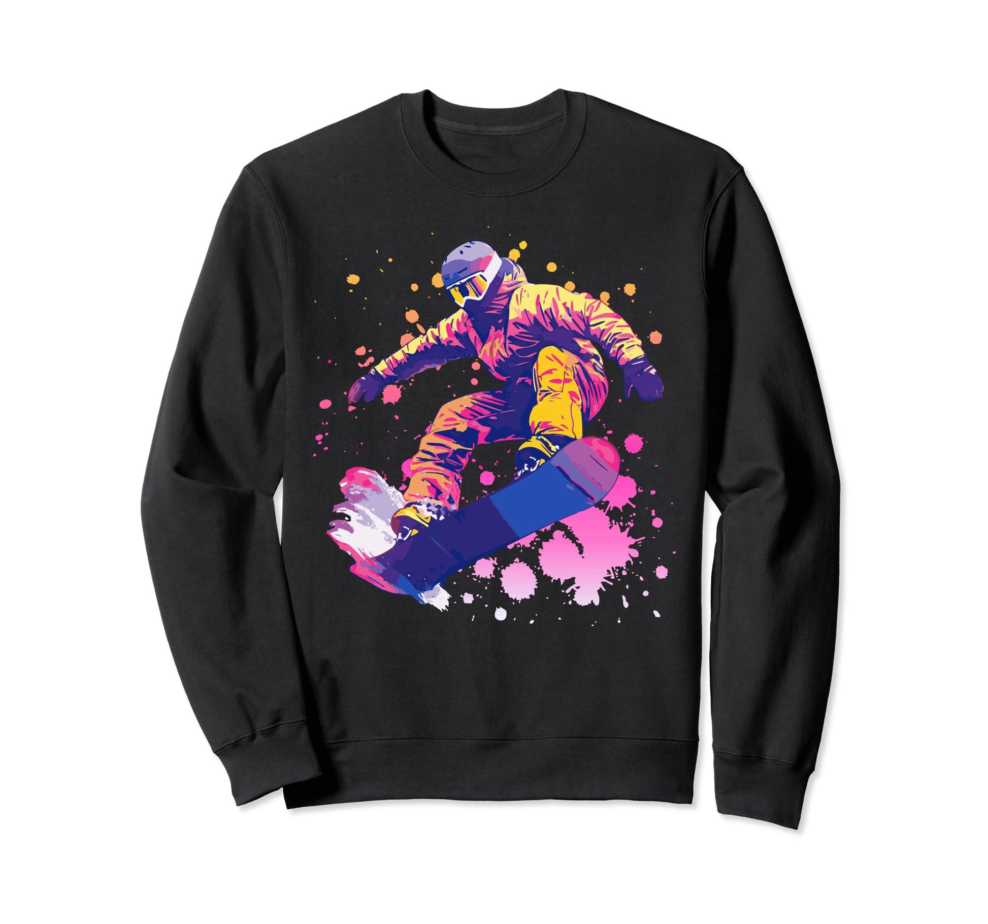 Snowboarding Vaporwave Aesthetic Snow Sweatshirt - Minimalist Print Unisex - T-Shirt, Sweatshirt, Hoodie