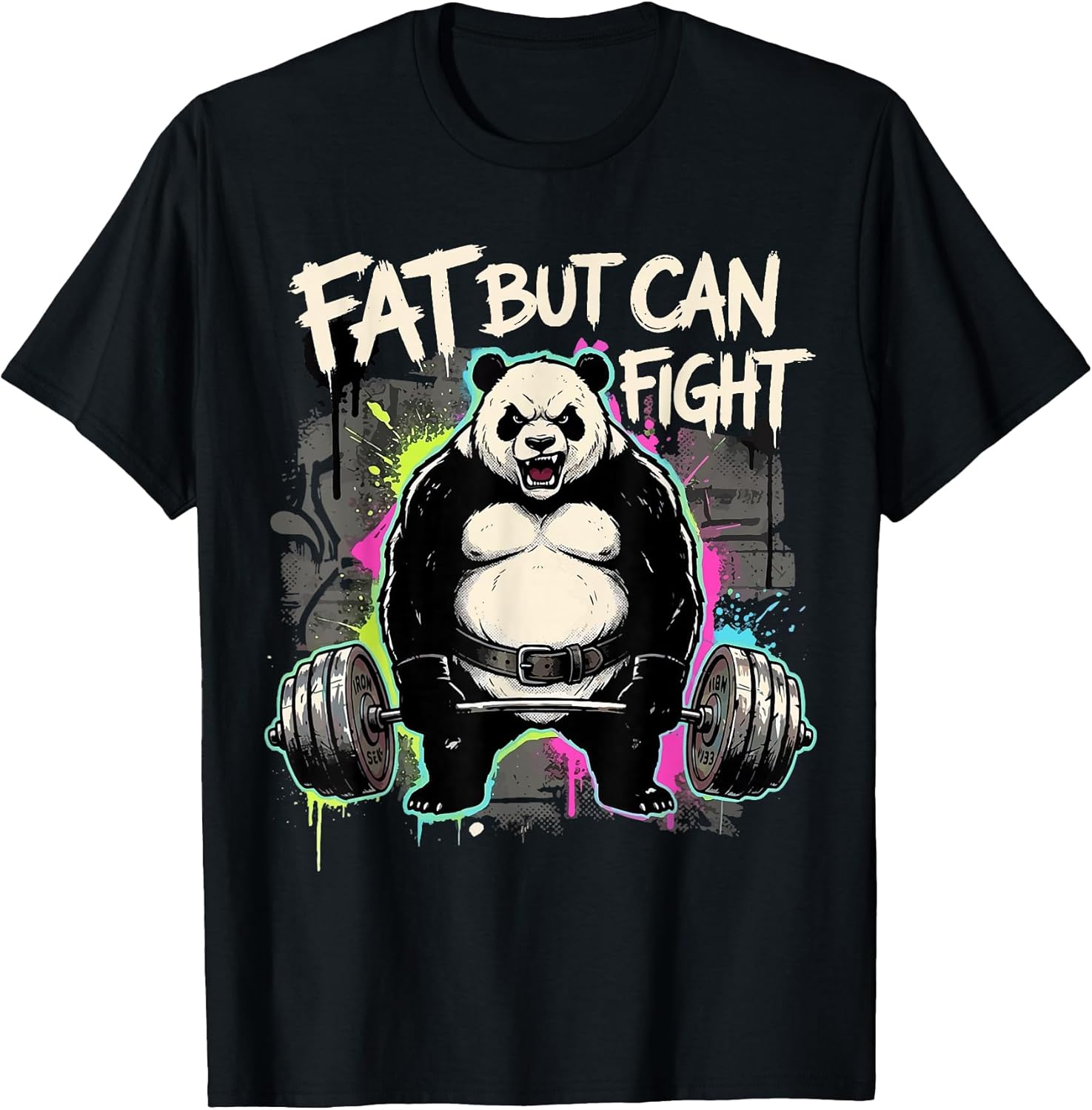 Gym Weightlifting Powerlifter Bodybuilder Panda - Adult & Kids T-Shirts, Sweatshirts & Hoodies apparel design preview 1