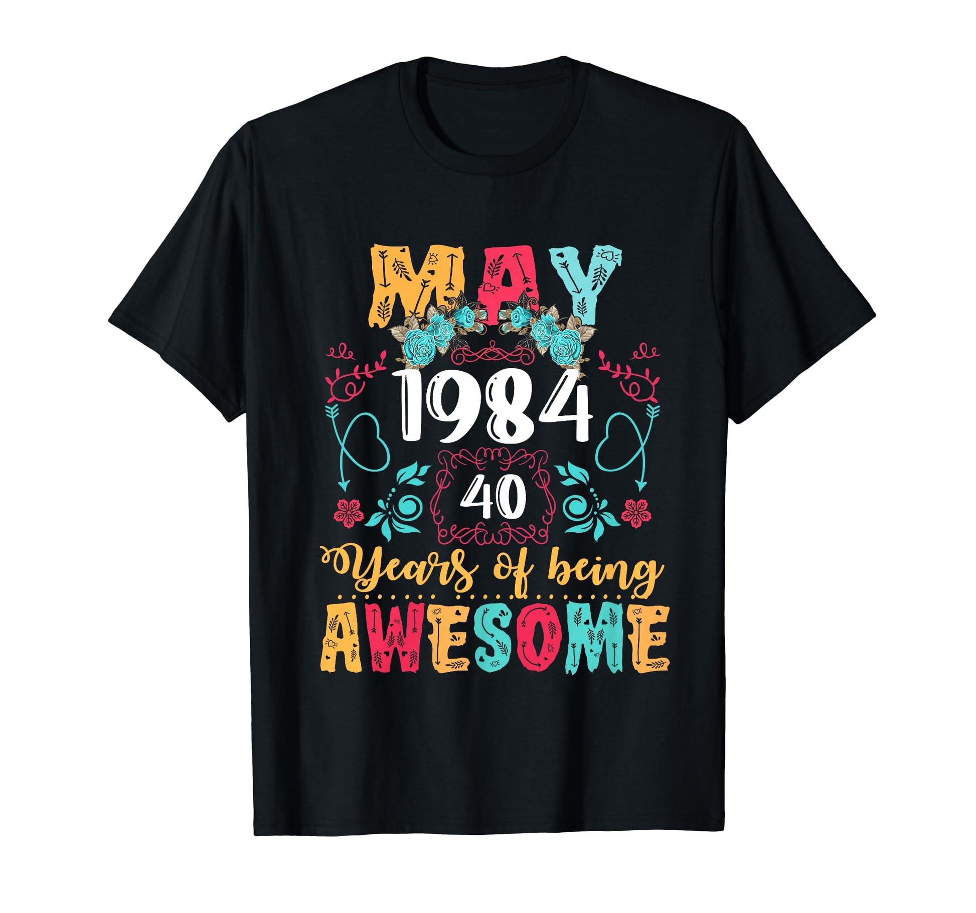 Made May 1984 40Th Birthday Boho T-Shirt - Unique Graphic Unisex - T-Shirt, Sweatshirt, Hoodie