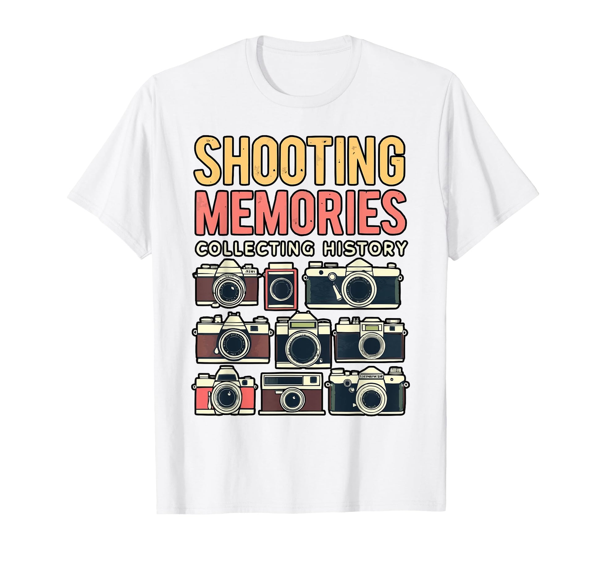 Camera Collector Cameraman Photography T-Shirt - Graphic Print for Adults - T-Shirt, Sweatshirt, Hoodie