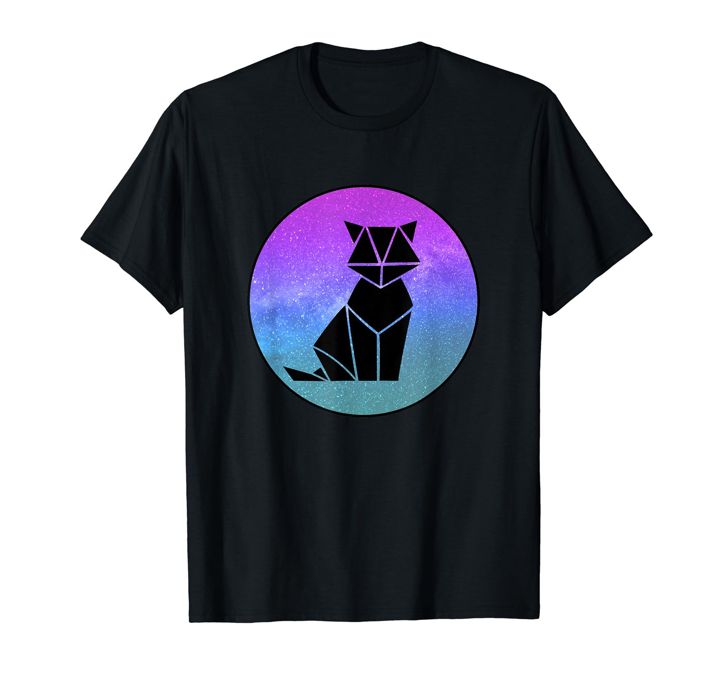 Fox Origami Galaxy Vaporwave Aesthetic T-Shirt - Unique Graphic for Adults - T-Shirt, Sweatshirt, Hoodie