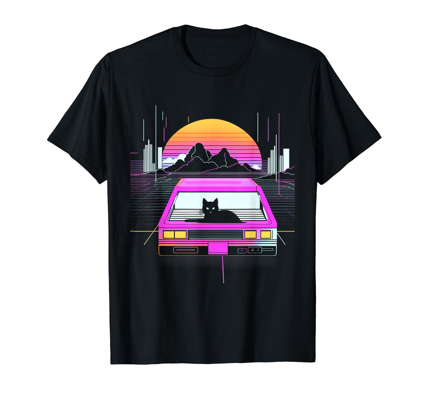 Retrowave Aesthetics Sunset Vaporwave T-Shirt - Novelty Apparel for Adults - T-Shirt, Sweatshirt, Hoodie