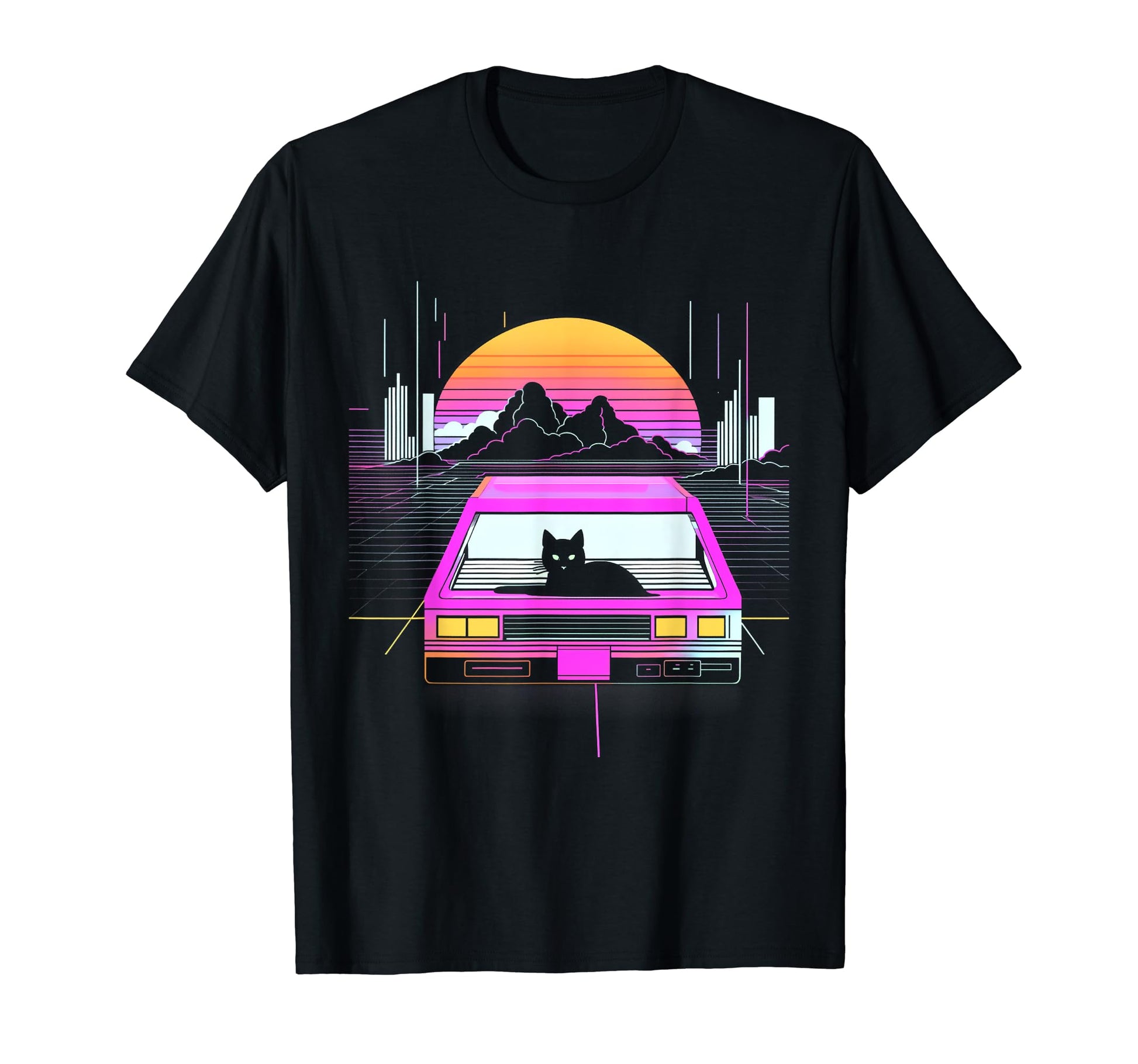 Retrowave Aesthetics Sunset Vaporwave T-Shirt - Novelty Apparel for Adults - T-Shirt, Sweatshirt, Hoodie