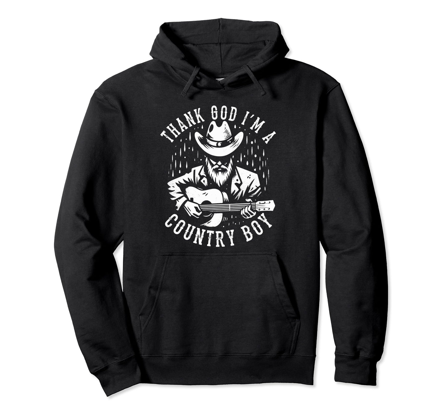 Thank God Im Country Music Cowboy Western Hoodie - Minimalist Print Unisex - T-Shirt, Sweatshirt, Hoodie