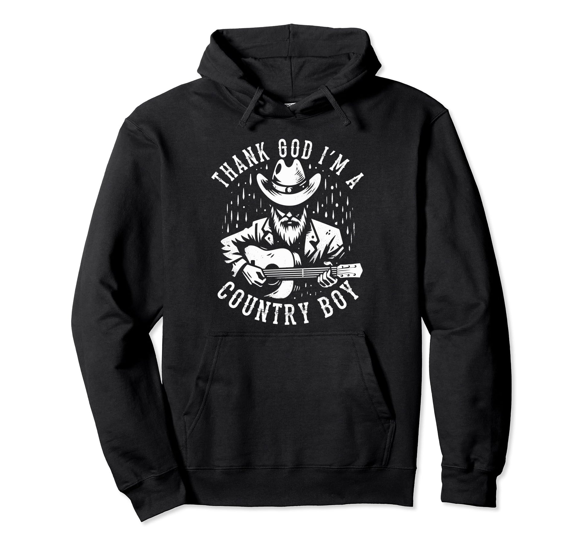 Thank God Im Country Music Cowboy Western Hoodie - Minimalist Print Unisex - T-Shirt, Sweatshirt, Hoodie