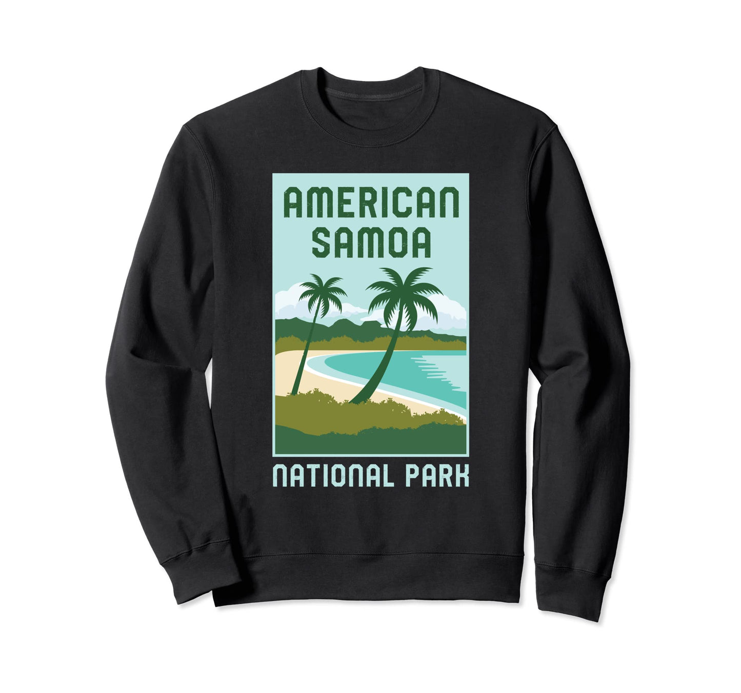 American Samoa National Park Sweatshirt - Minimalist Print for Adults - T-Shirt, Sweatshirt, Hoodie