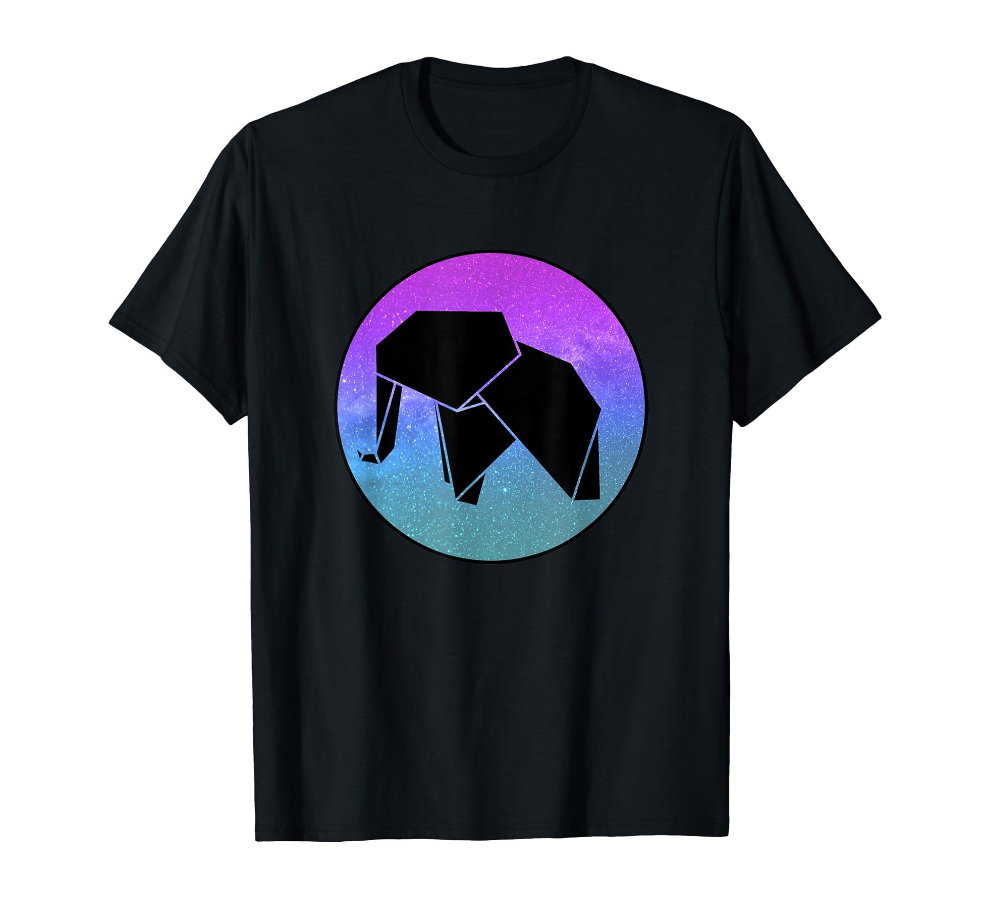 Elephant Origami Galaxy Vaporwave T-Shirt - Aesthetic Graphic Men Women - T-Shirt, Sweatshirt, Hoodie