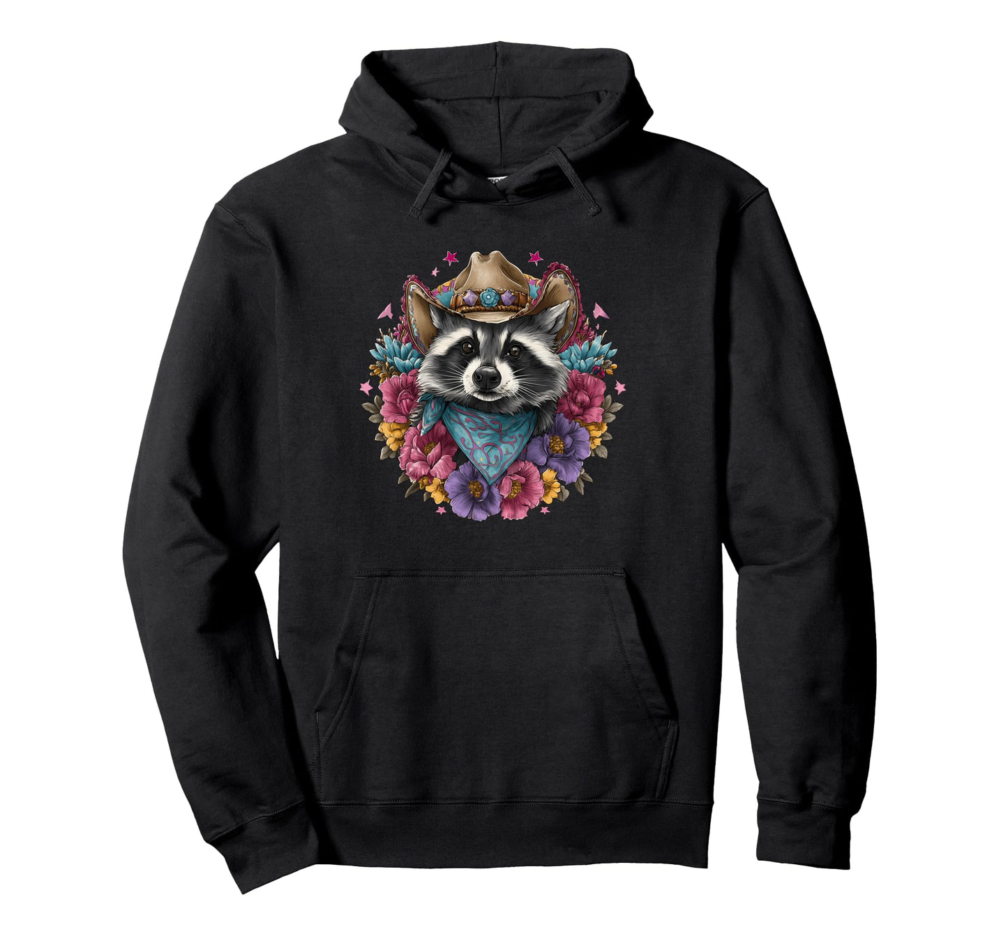 Raccoon Cowboy Rodeo Cowgirl Western Hoodie - Novelty Apparel Unisex - T-Shirt, Sweatshirt, Hoodie
