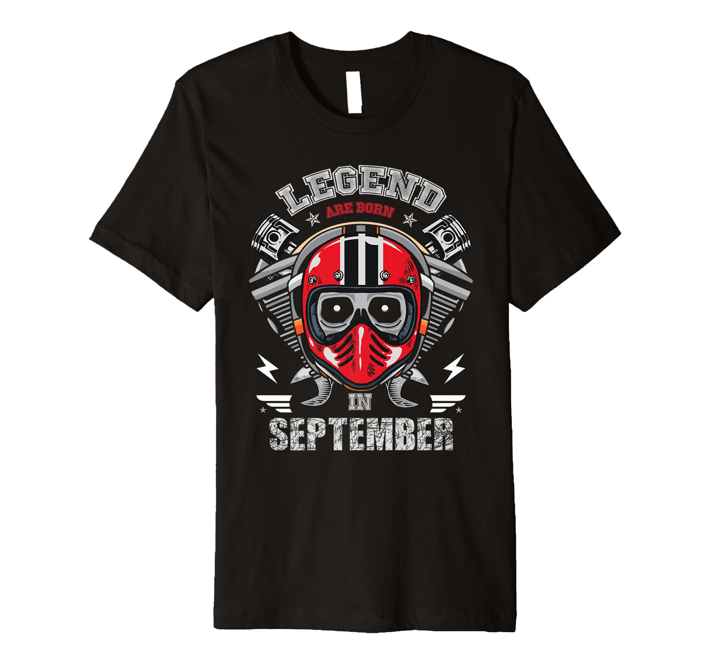 Biker Born September Motorcycle Birthday T-Shirt - Streetwear Style Unisex - T-Shirt, Sweatshirt, Hoodie