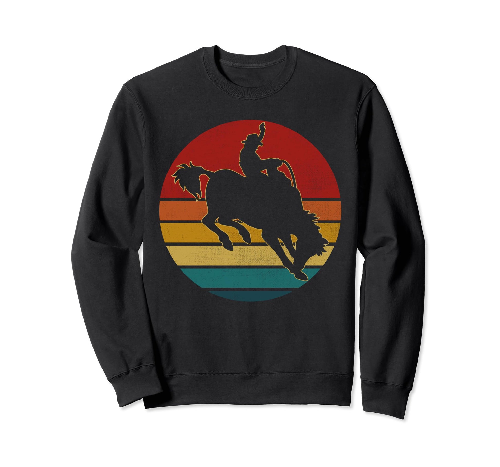 Rodeo Bucking Bronco Horse Sweatshirt - Aesthetic Graphic for Adults - T-Shirt, Sweatshirt, Hoodie
