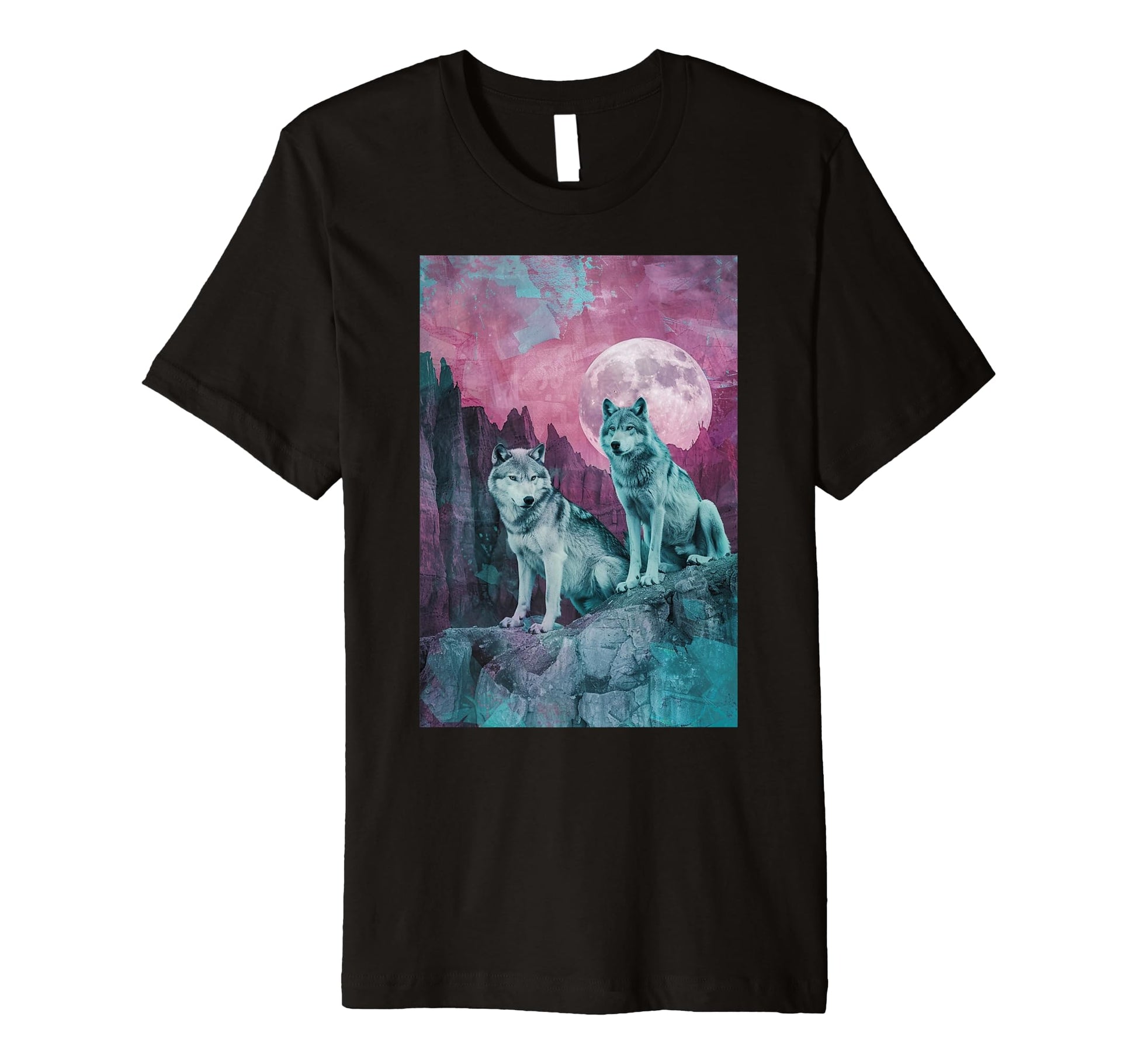Boho Mystic Wolf Art T-Shirt - Novelty Apparel Unisex - T-Shirt, Sweatshirt, Hoodie