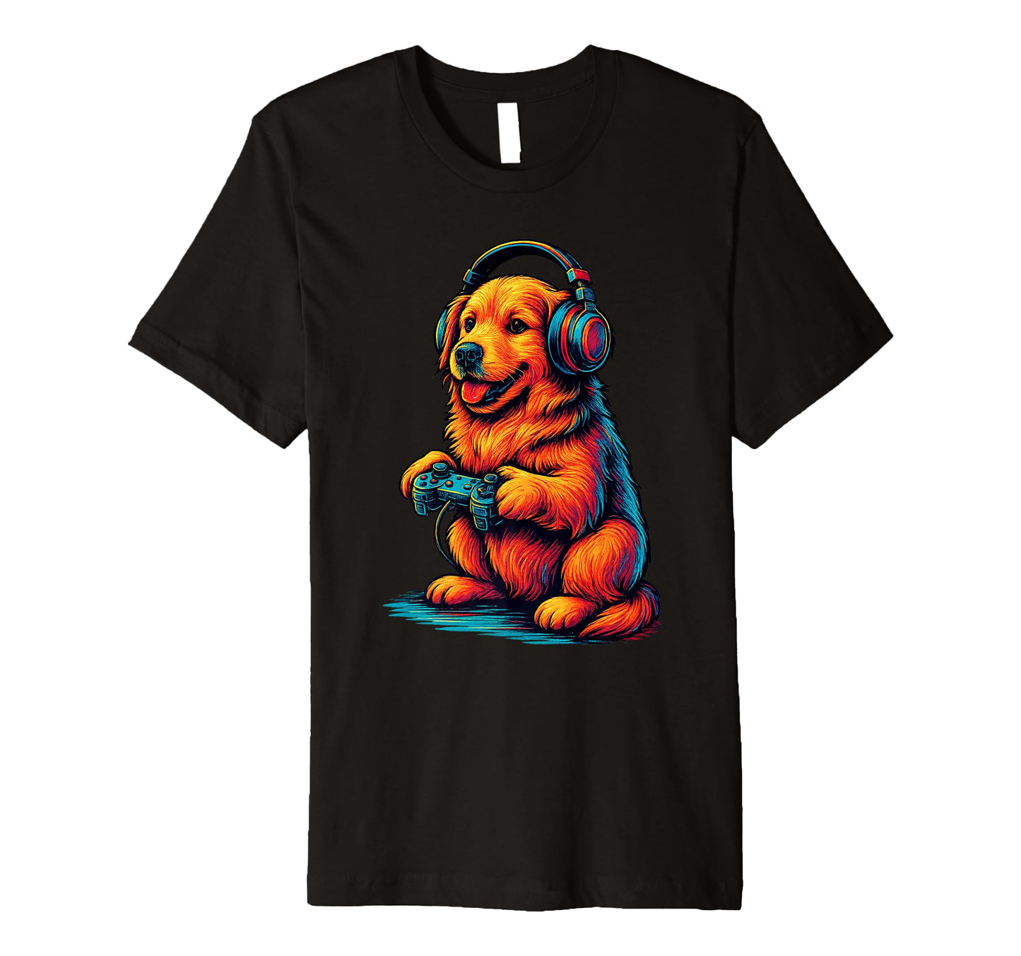 Golden Retriever Gamer Gaming Dog Lover T-Shirt - Aesthetic Graphic Unisex - T-Shirt, Sweatshirt, Hoodie
