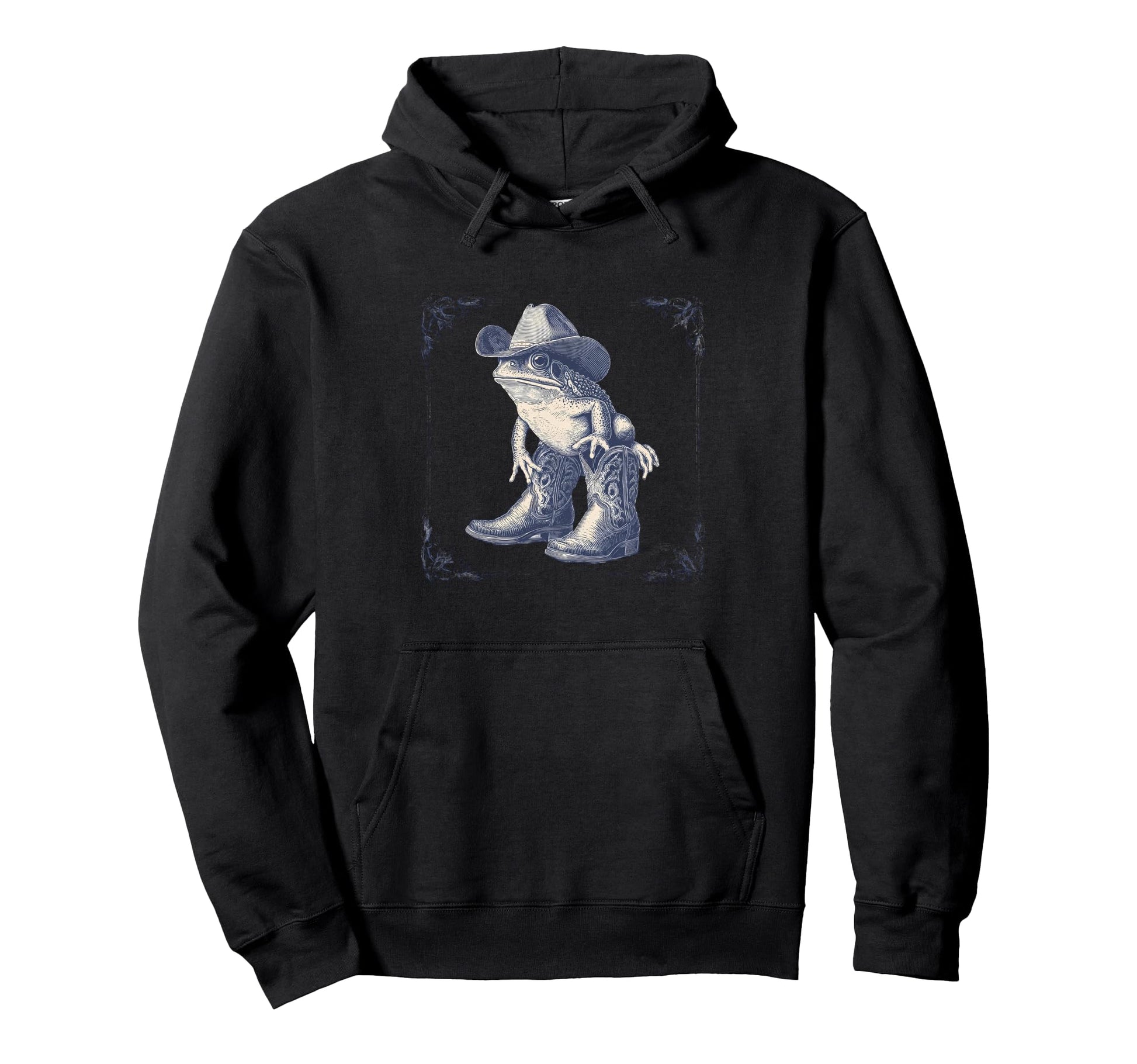 Country Cowboy Frog Toad Rodeo Cowgirl Hoodie - Novelty Apparel for Adults - T-Shirt, Sweatshirt, Hoodie